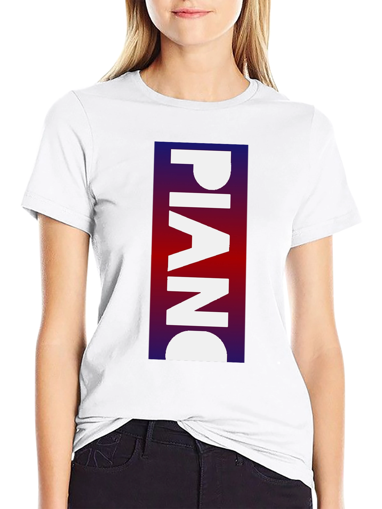 Piano Graphic Tee - Music Lover T-Shirt