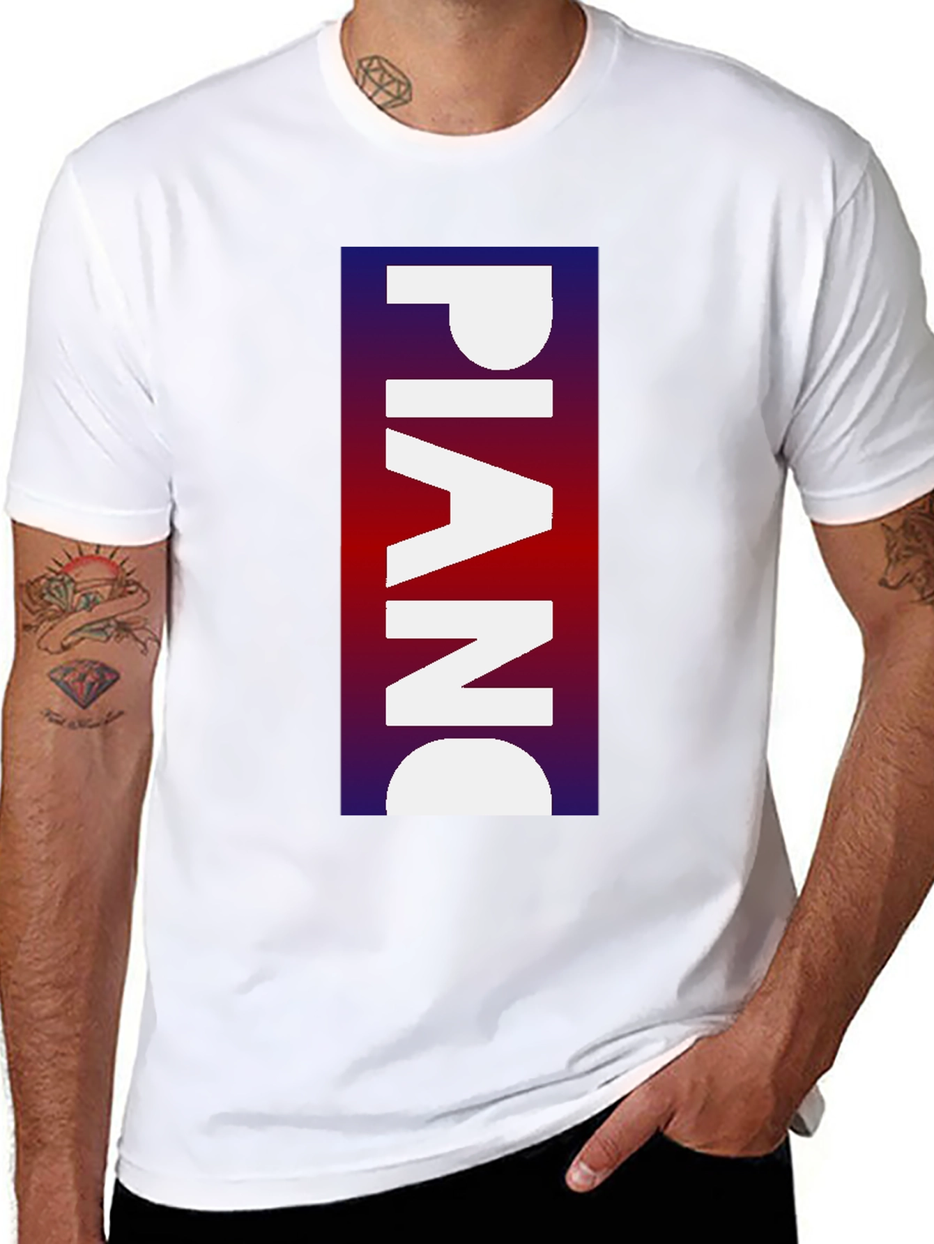 Piano Graphic Tee - Music Lover T-Shirt
