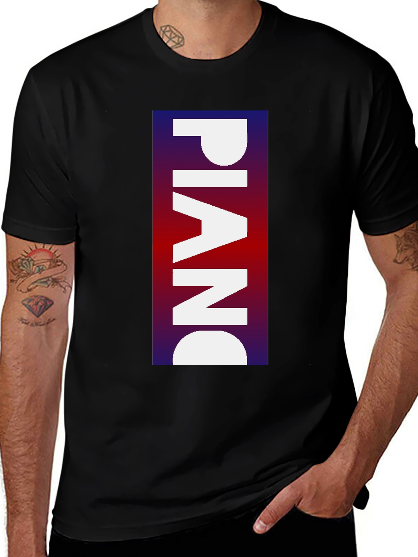 Piano Graphic Tee - Music Lover T-Shirt