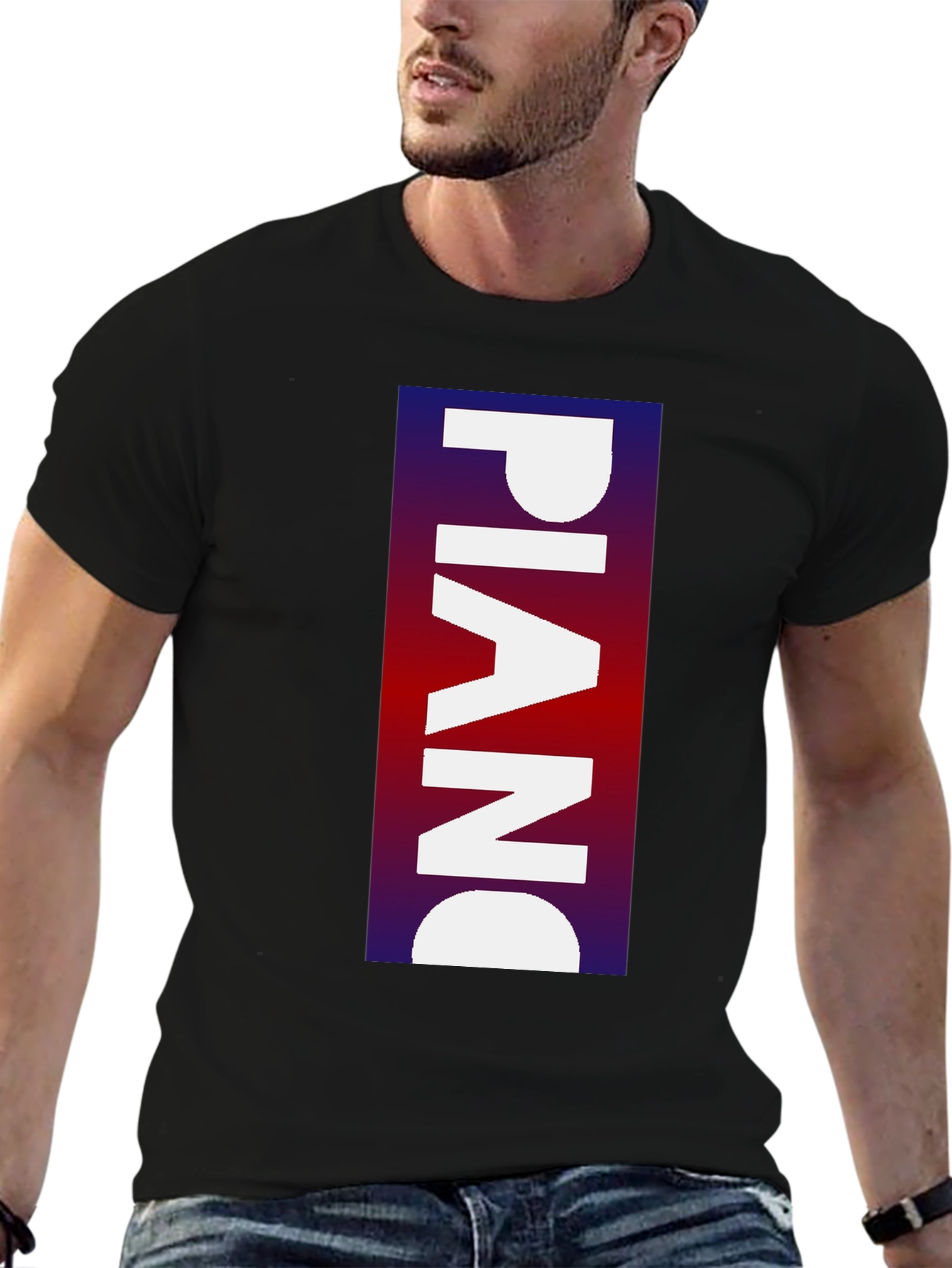 Piano Graphic Tee - Music Lover T-Shirt