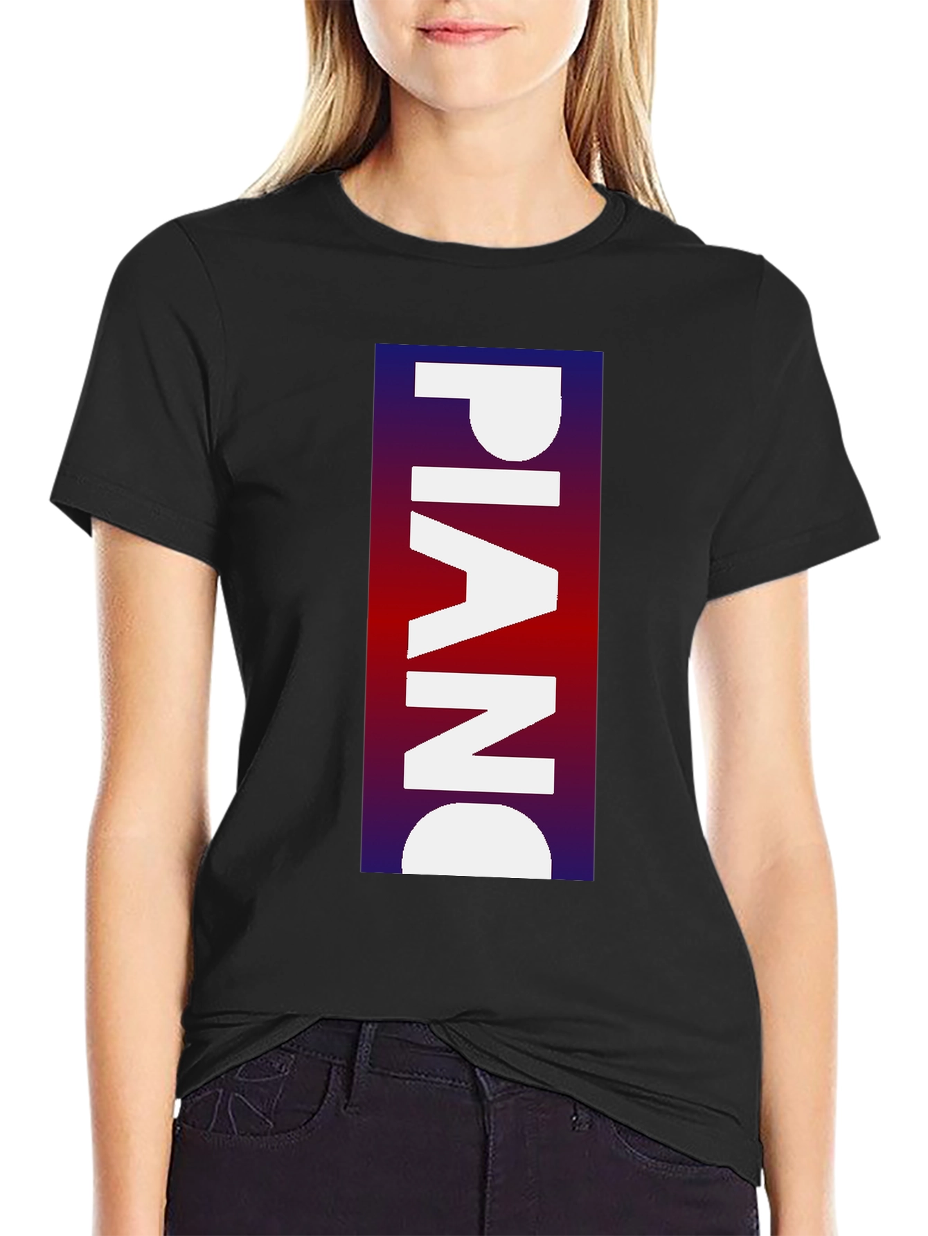 Piano Graphic Tee - Music Lover T-Shirt