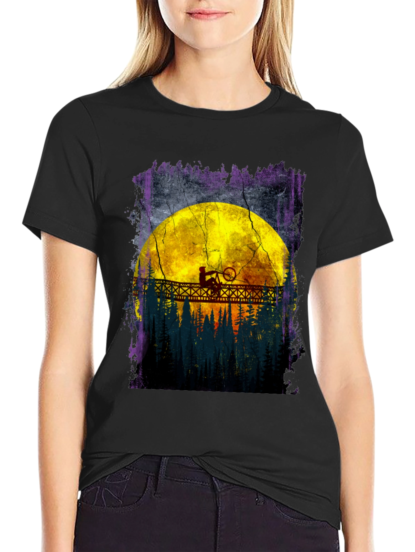 Mountain Bike Moon T-Shirt - Adventure Awaits!