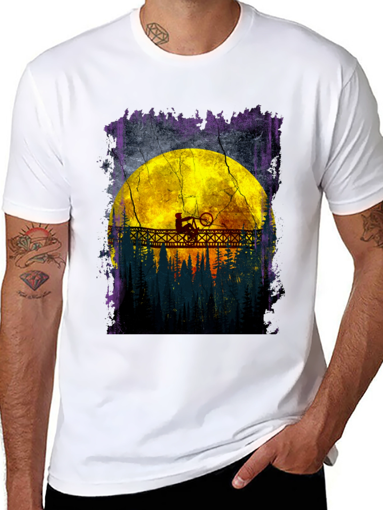 Mountain Bike Moon T-Shirt - Adventure Awaits!