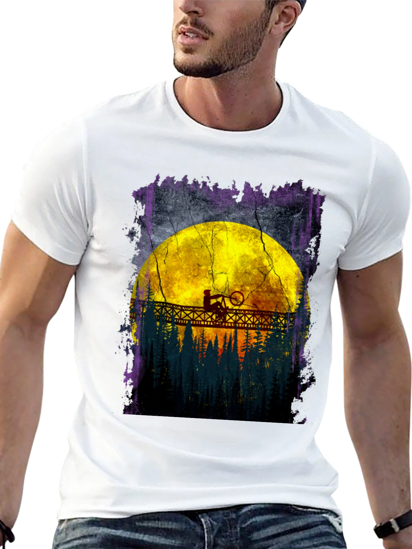 Mountain Bike Moon T-Shirt - Adventure Awaits!