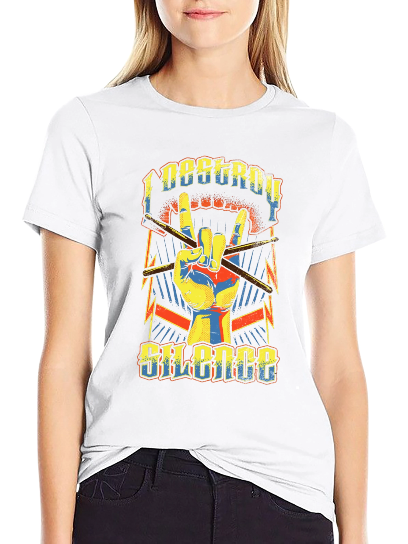 I Destroy Silence Graphic Print Tee
