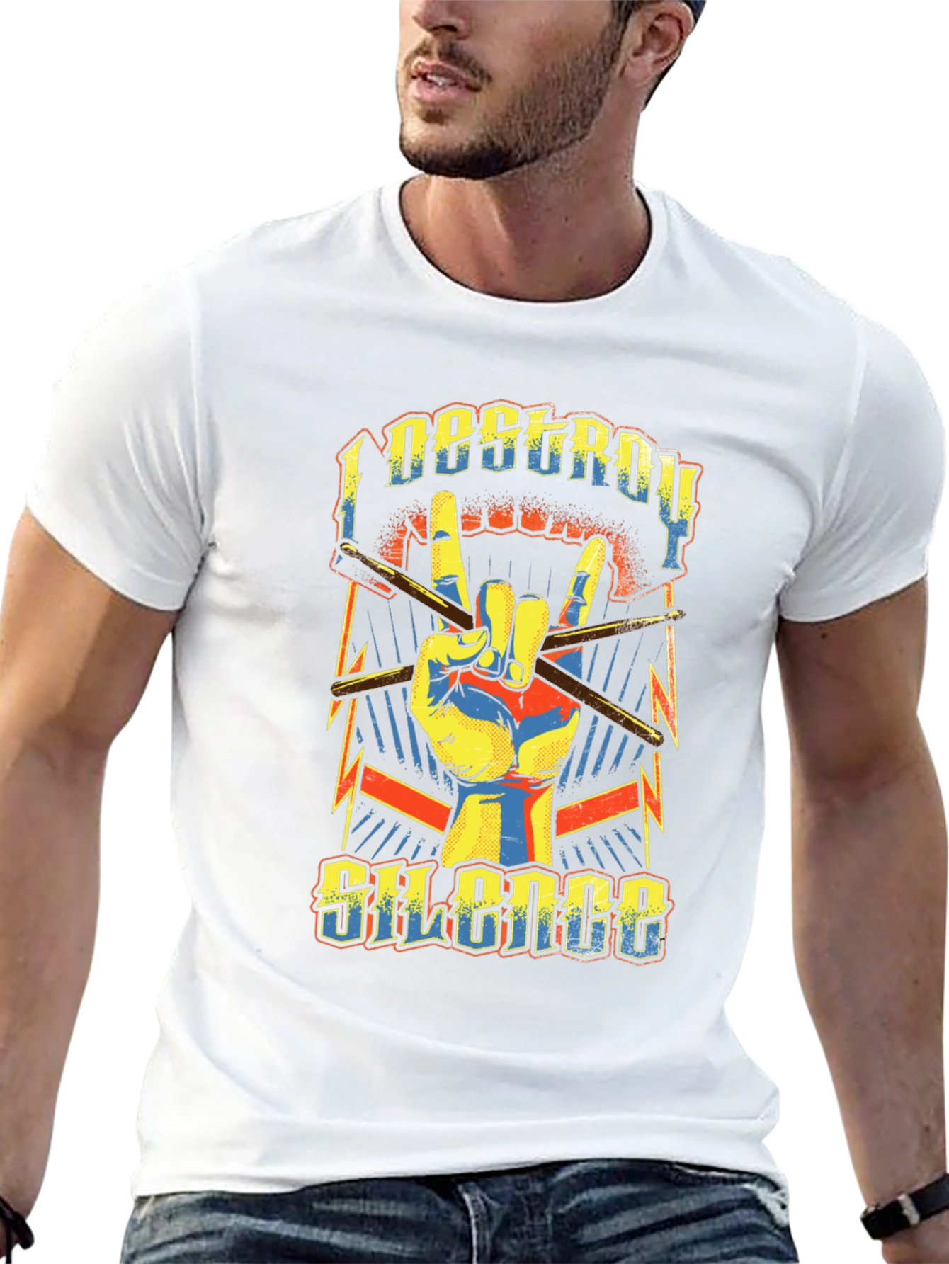 I Destroy Silence Graphic Print Tee