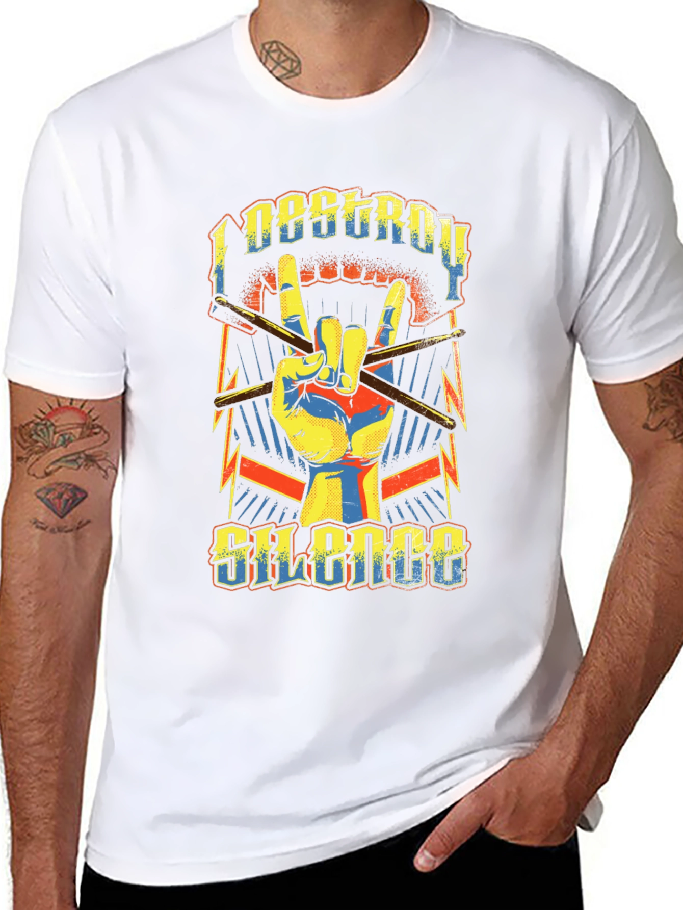 I Destroy Silence Graphic Print Tee
