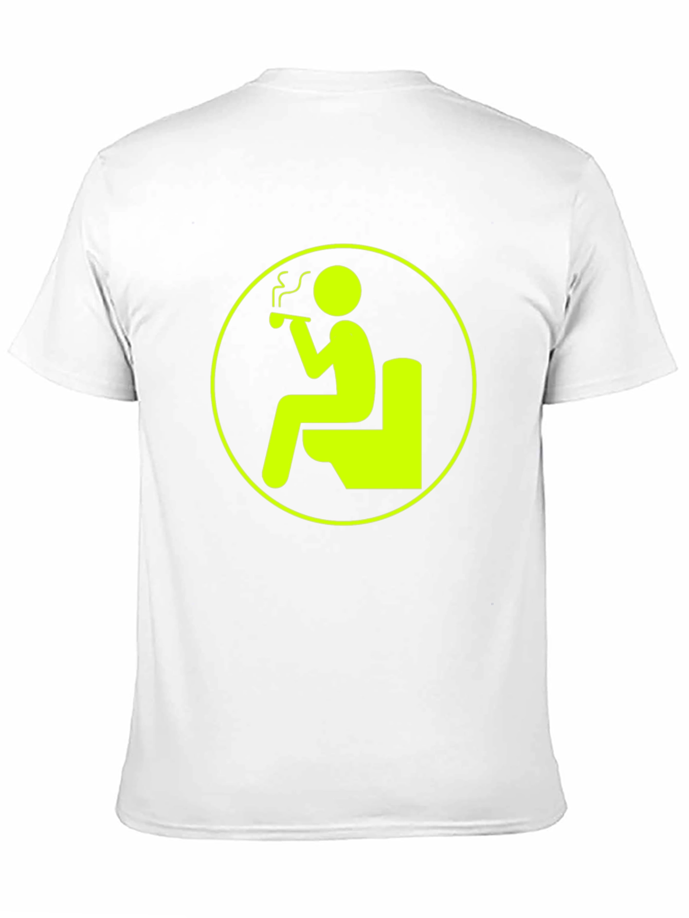 Funny Smoking on Toilet Black T-Shirt