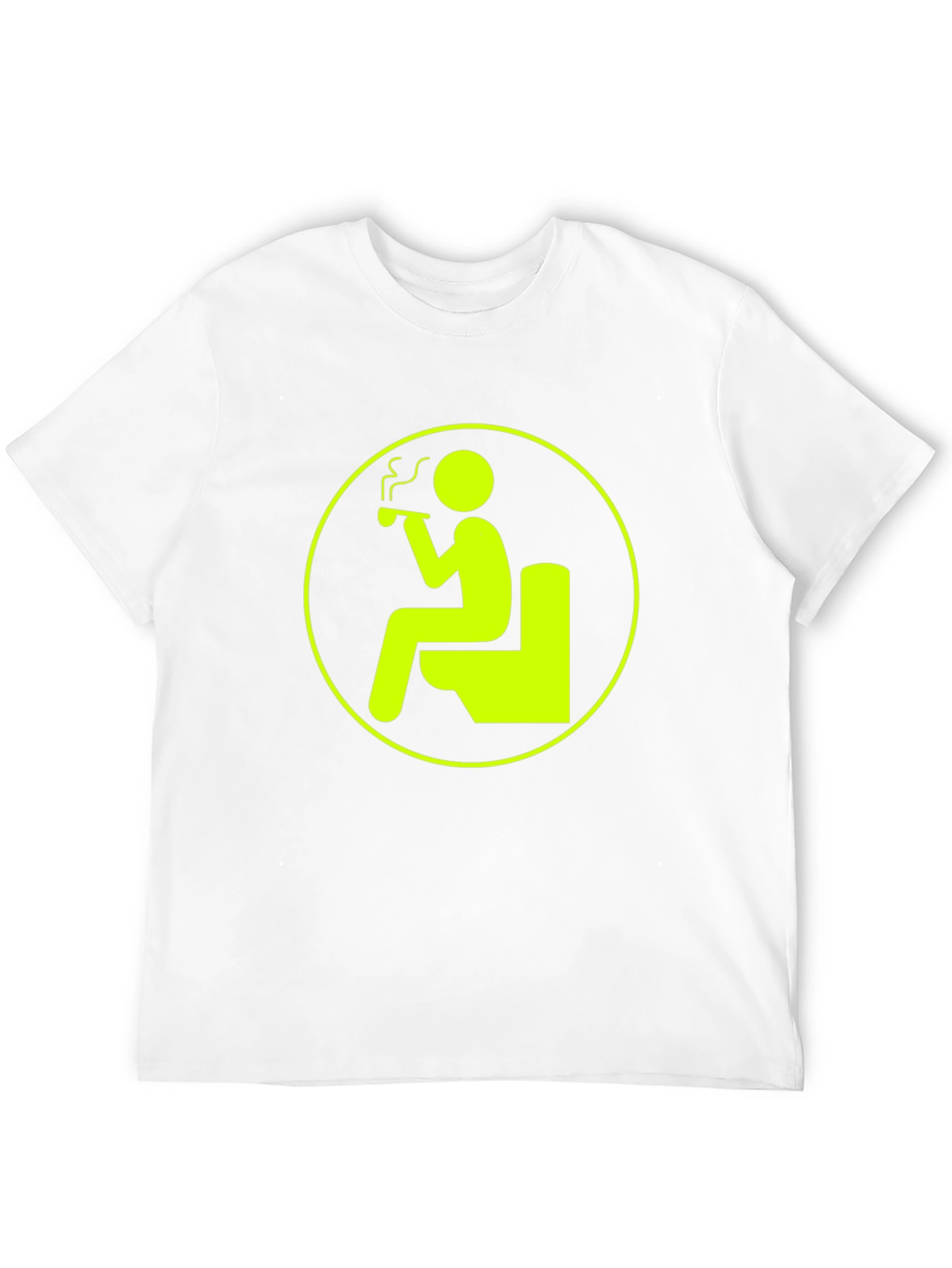 Funny Smoking on Toilet Black T-Shirt
