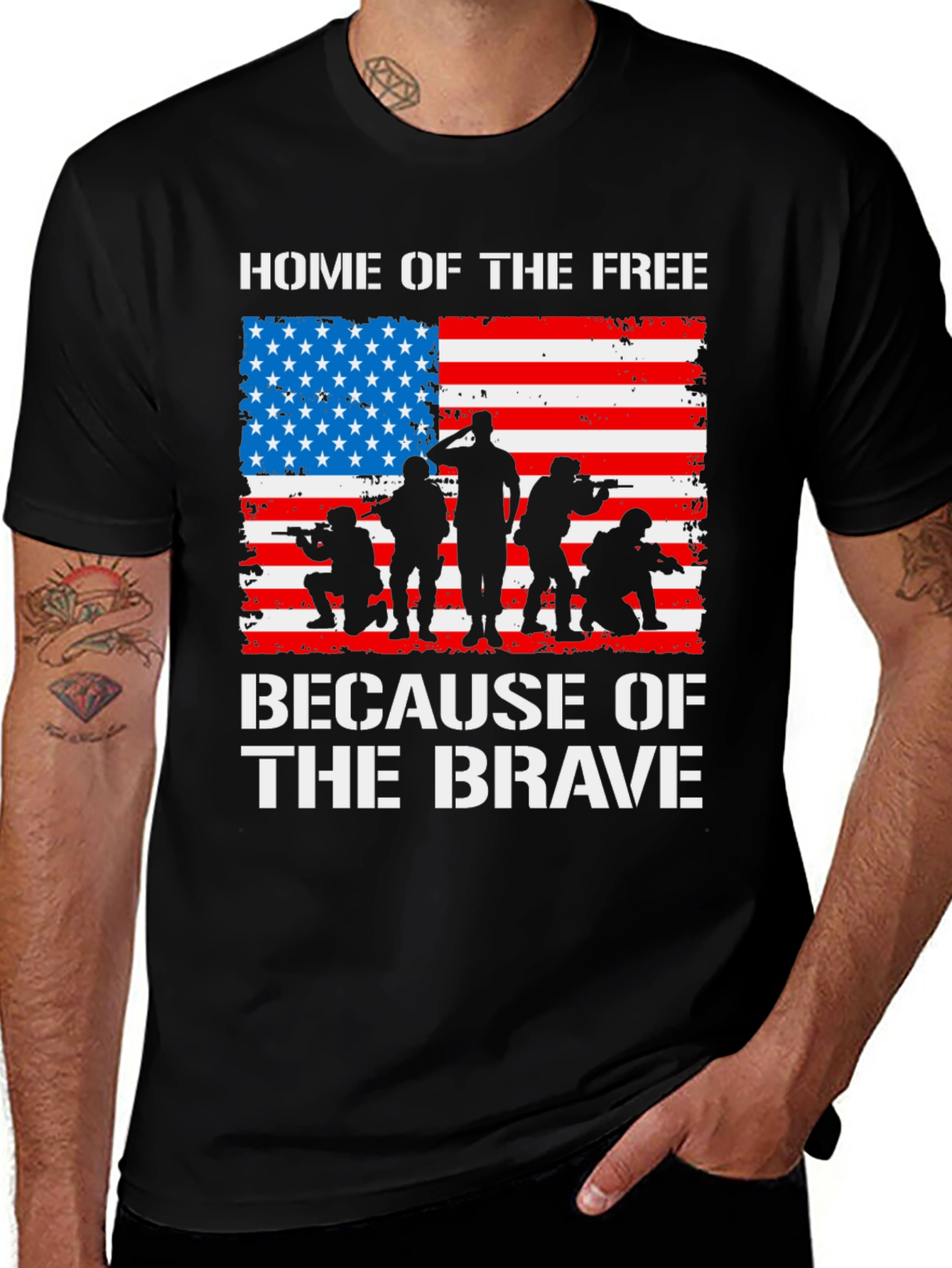 Home of the Free Because of the Brave T-Shirt