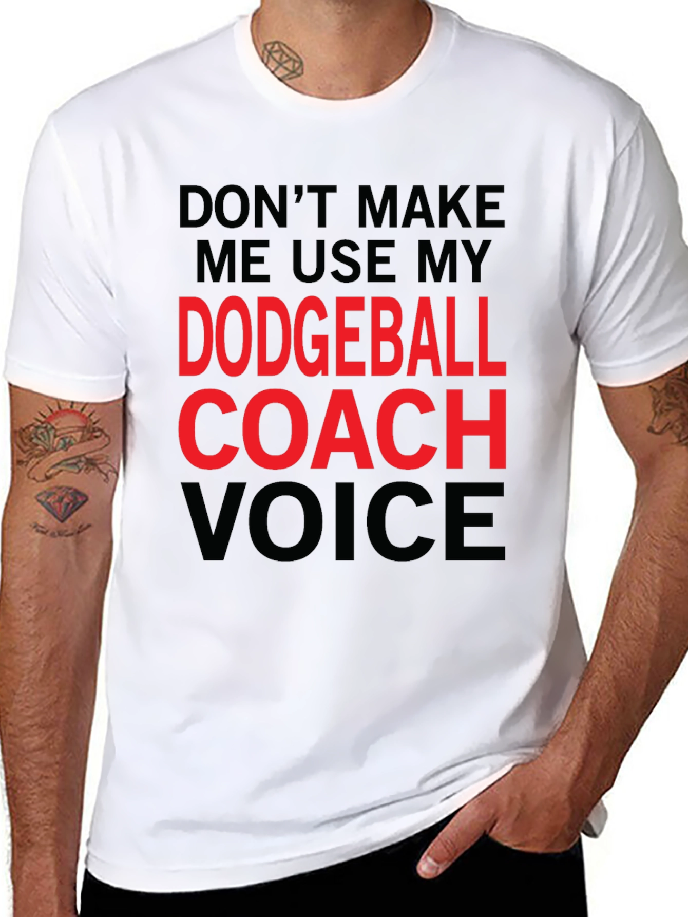 Dodgeball Coach Voice Graphic T-Shirt