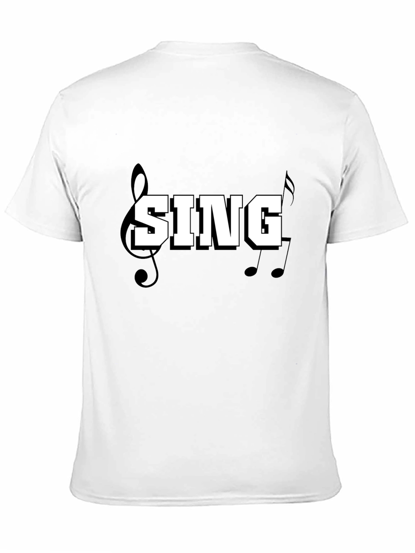 Sing Music Tee - Black Cotton T-Shirt