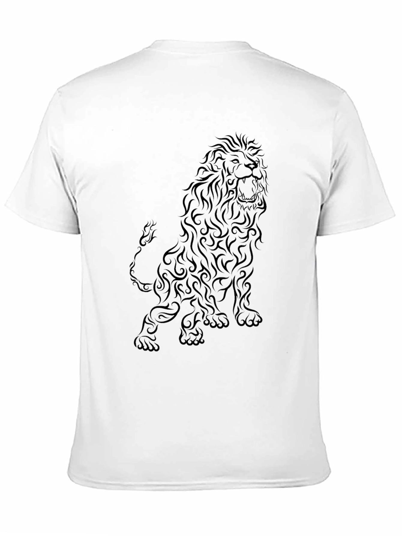 Lion Graphic Black T-Shirt - Bold Statement Tee