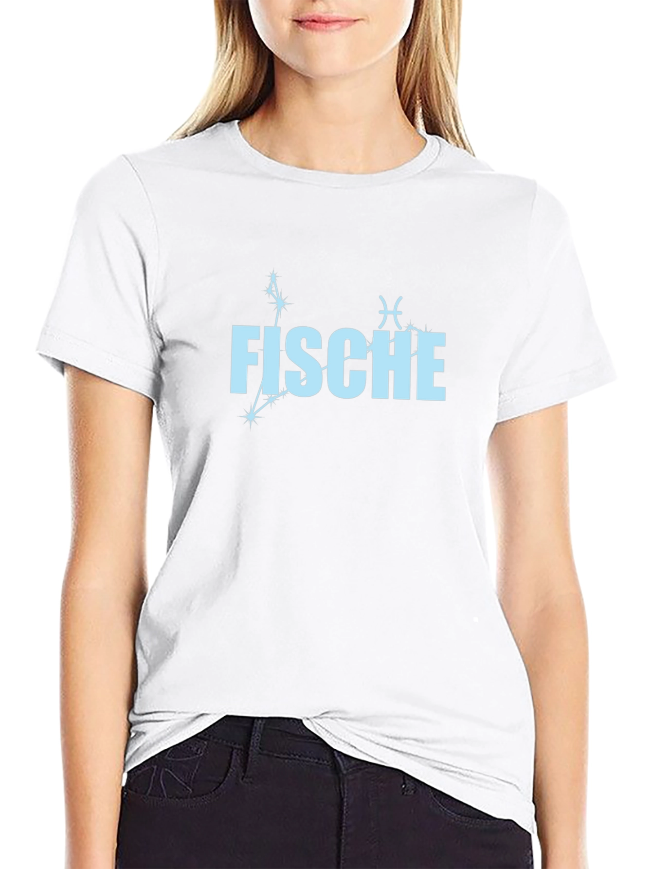 Fische Zodiac Black Graphic T-Shirt