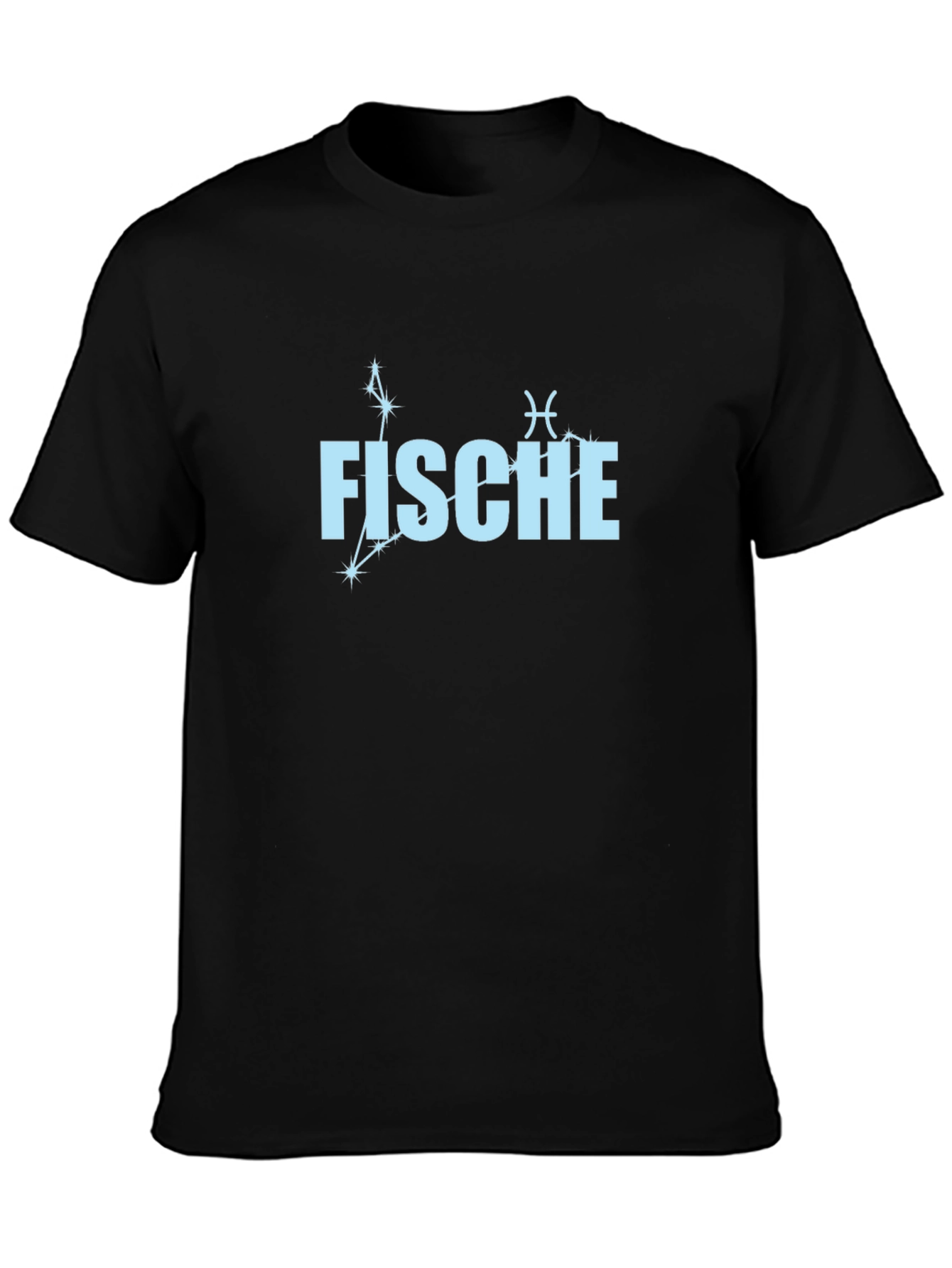 Fische Zodiac Black Graphic T-Shirt