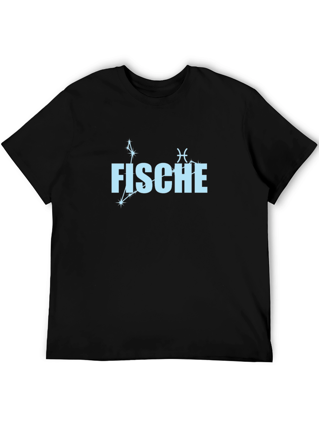 Fische Zodiac Black Graphic T-Shirt