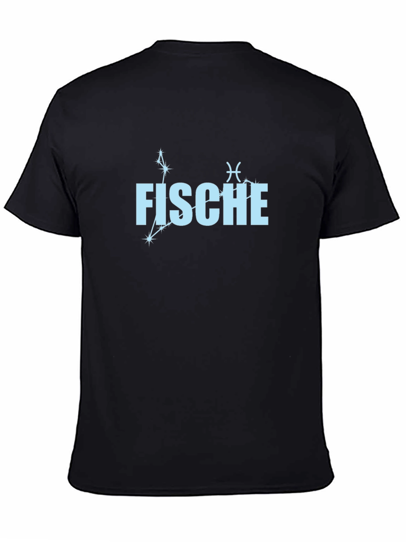 Fische Zodiac Black Graphic T-Shirt