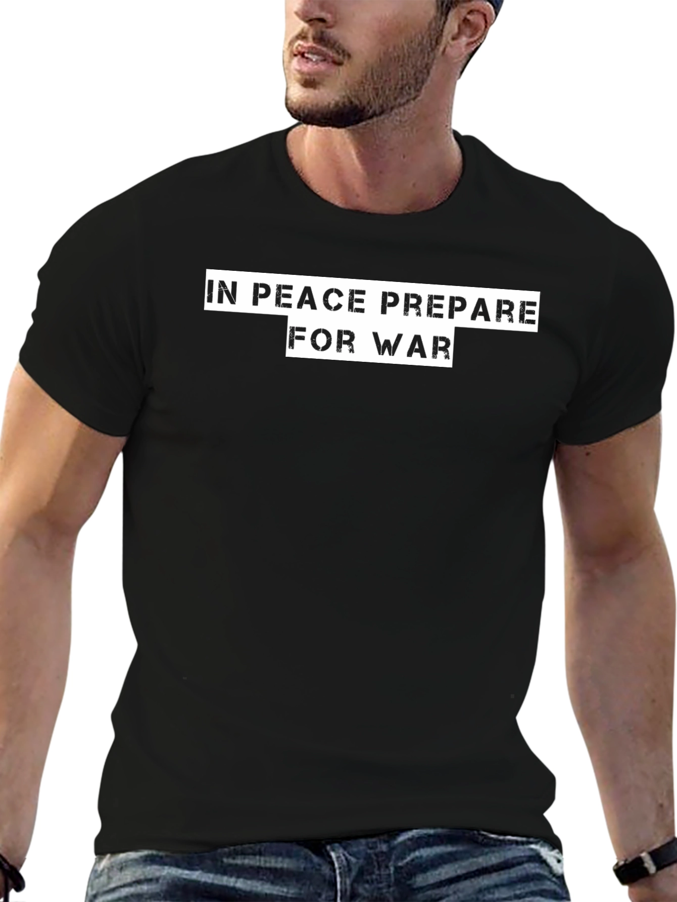 In Peace Prepare For War Black T-Shirt