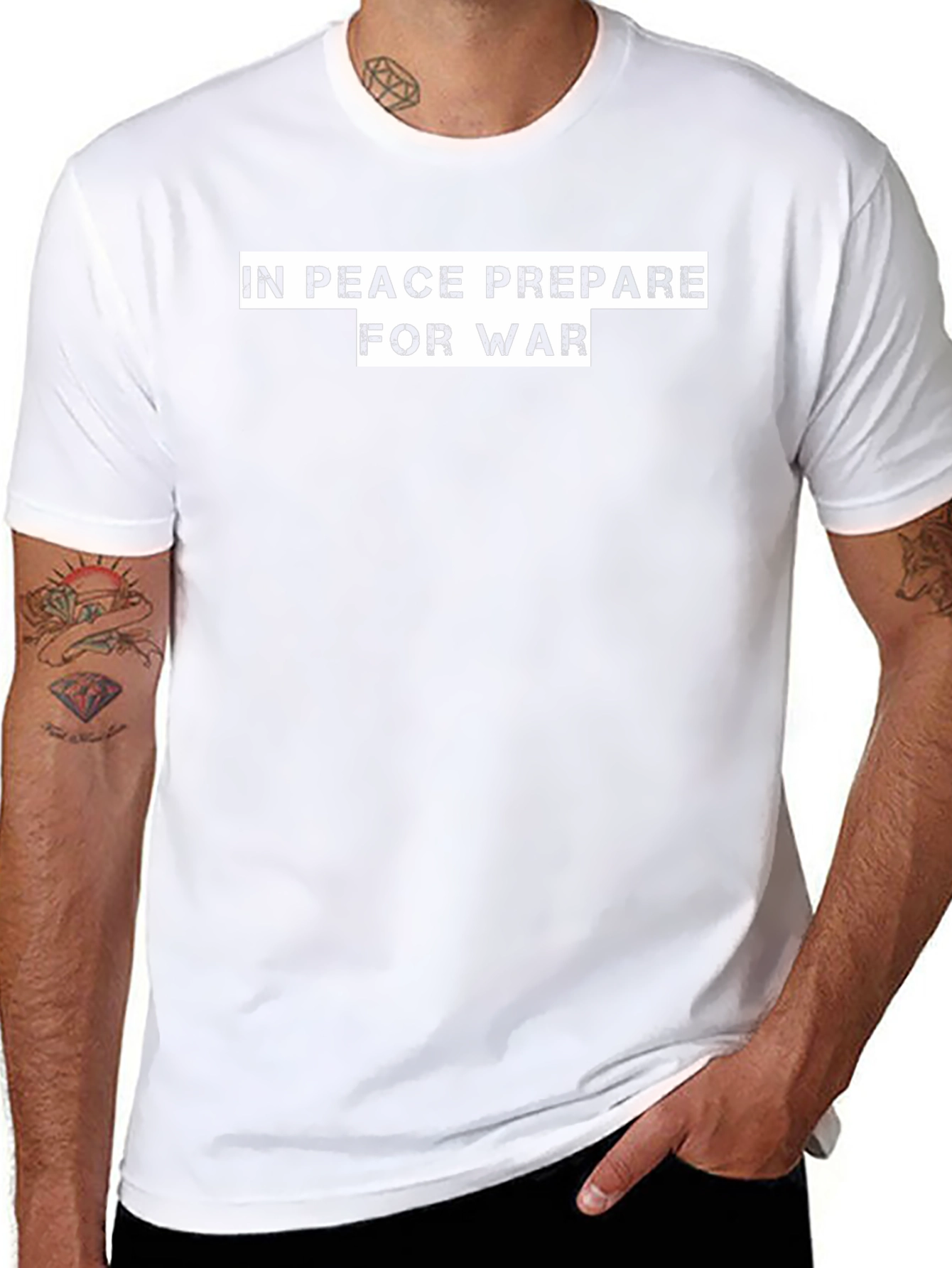 In Peace Prepare For War Black T-Shirt