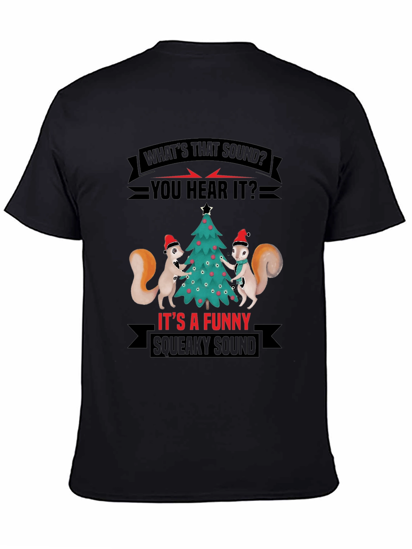 Funny Squeaky Sound Squirrel Christmas T-Shirt