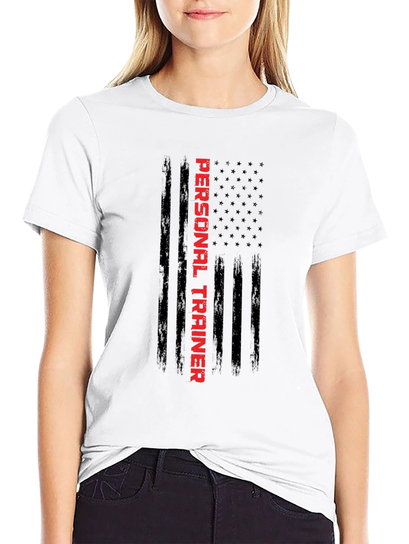 Personal Trainer American Flag Graphic Tee