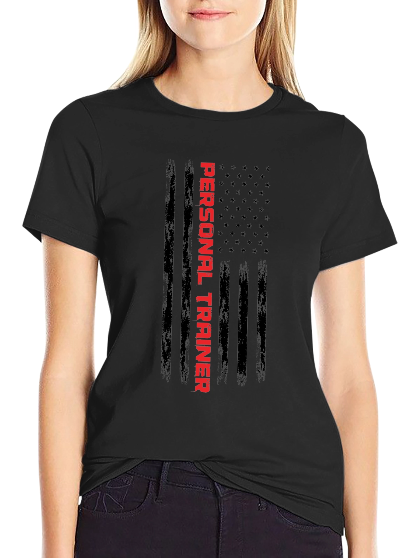 Personal Trainer American Flag Graphic Tee