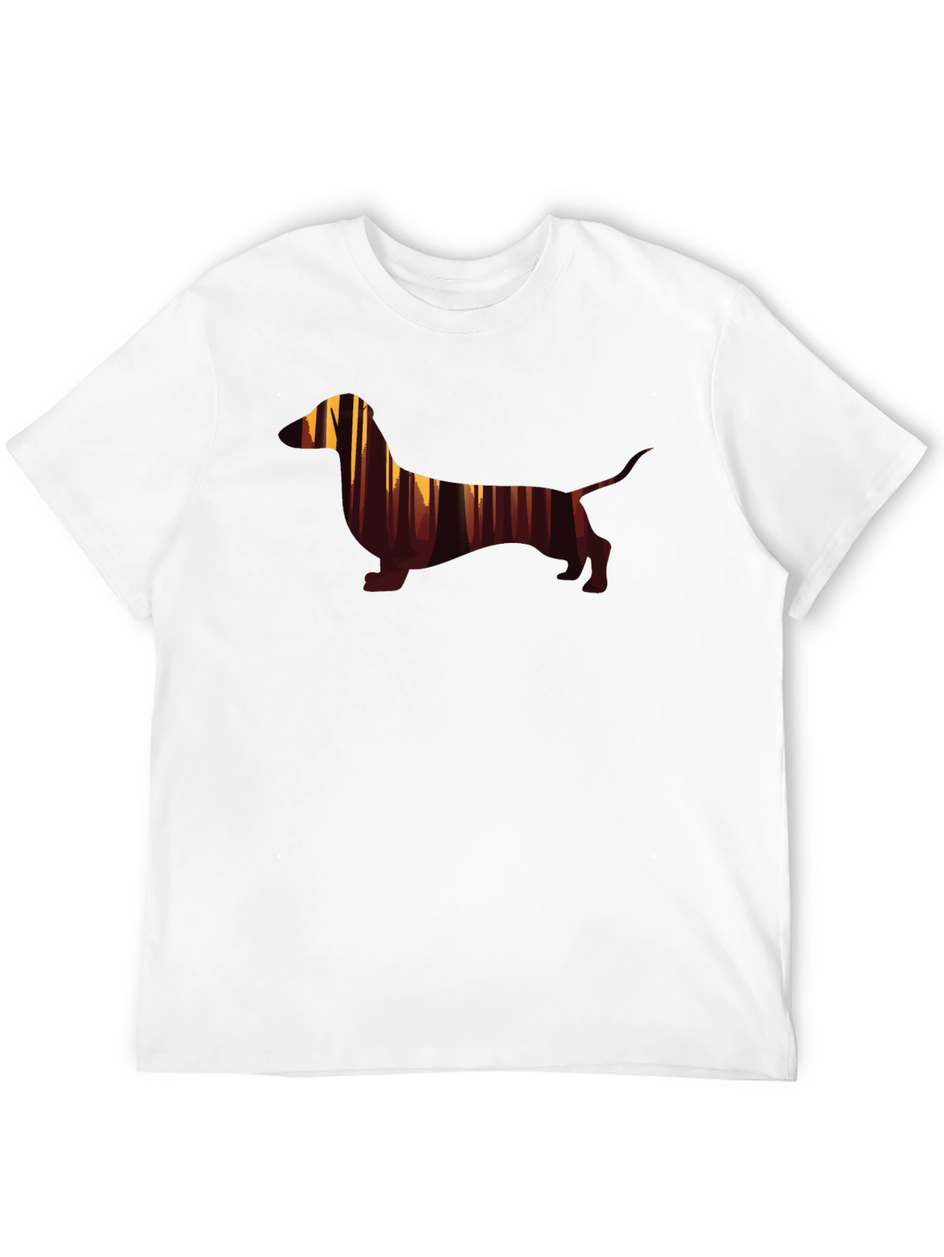 Dachshund Forest Silhouette Graphic Tee