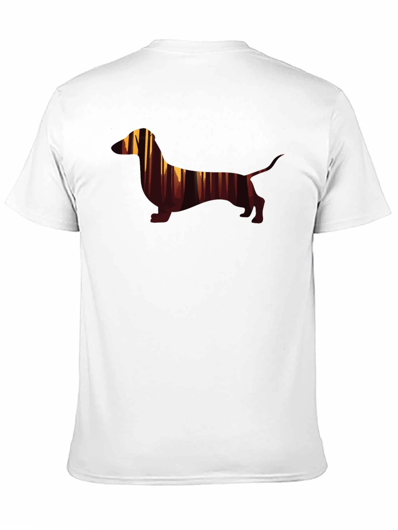 Dachshund Forest Silhouette Graphic Tee
