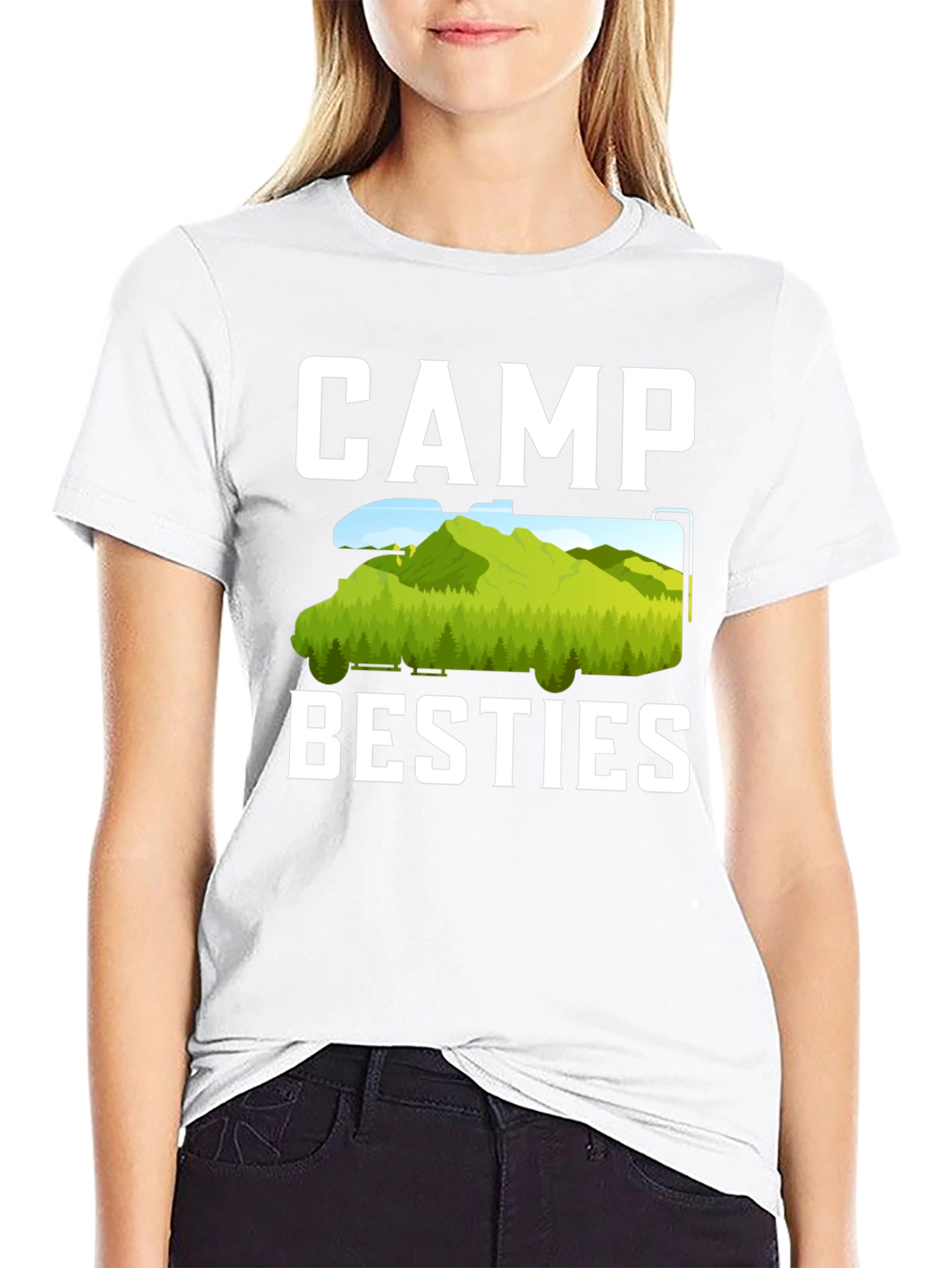 Camp Besties T-Shirt - Camping Adventure Tee