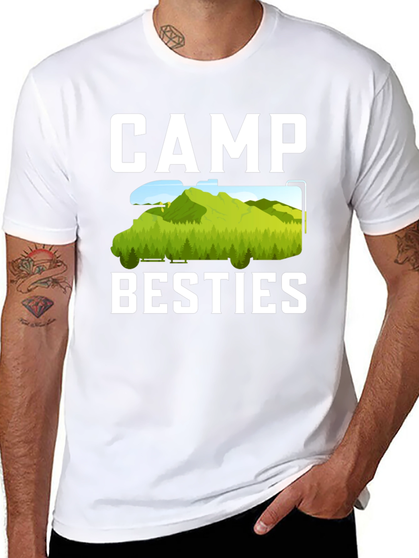 Camp Besties T-Shirt - Camping Adventure Tee