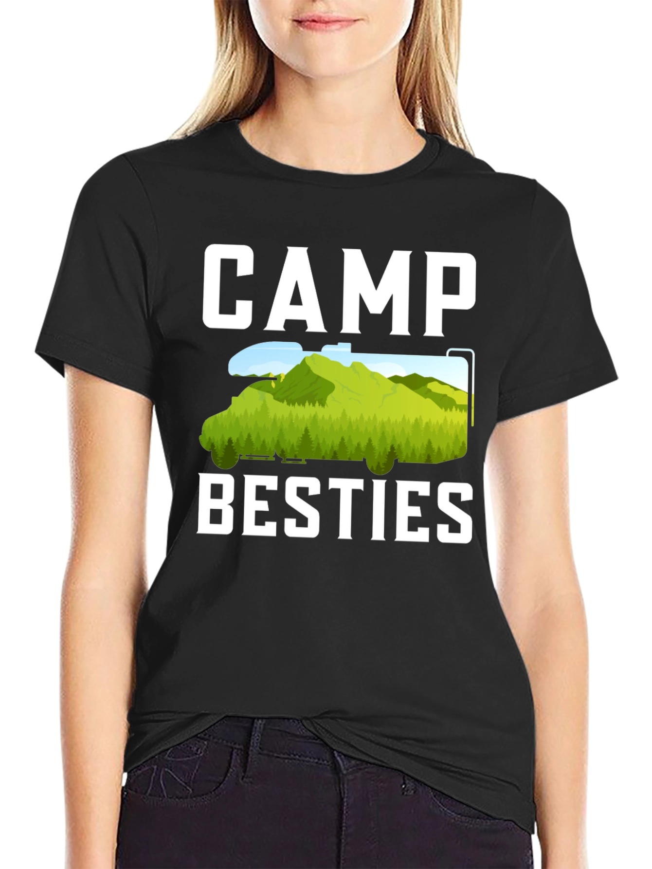 Camp Besties T-Shirt - Camping Adventure Tee