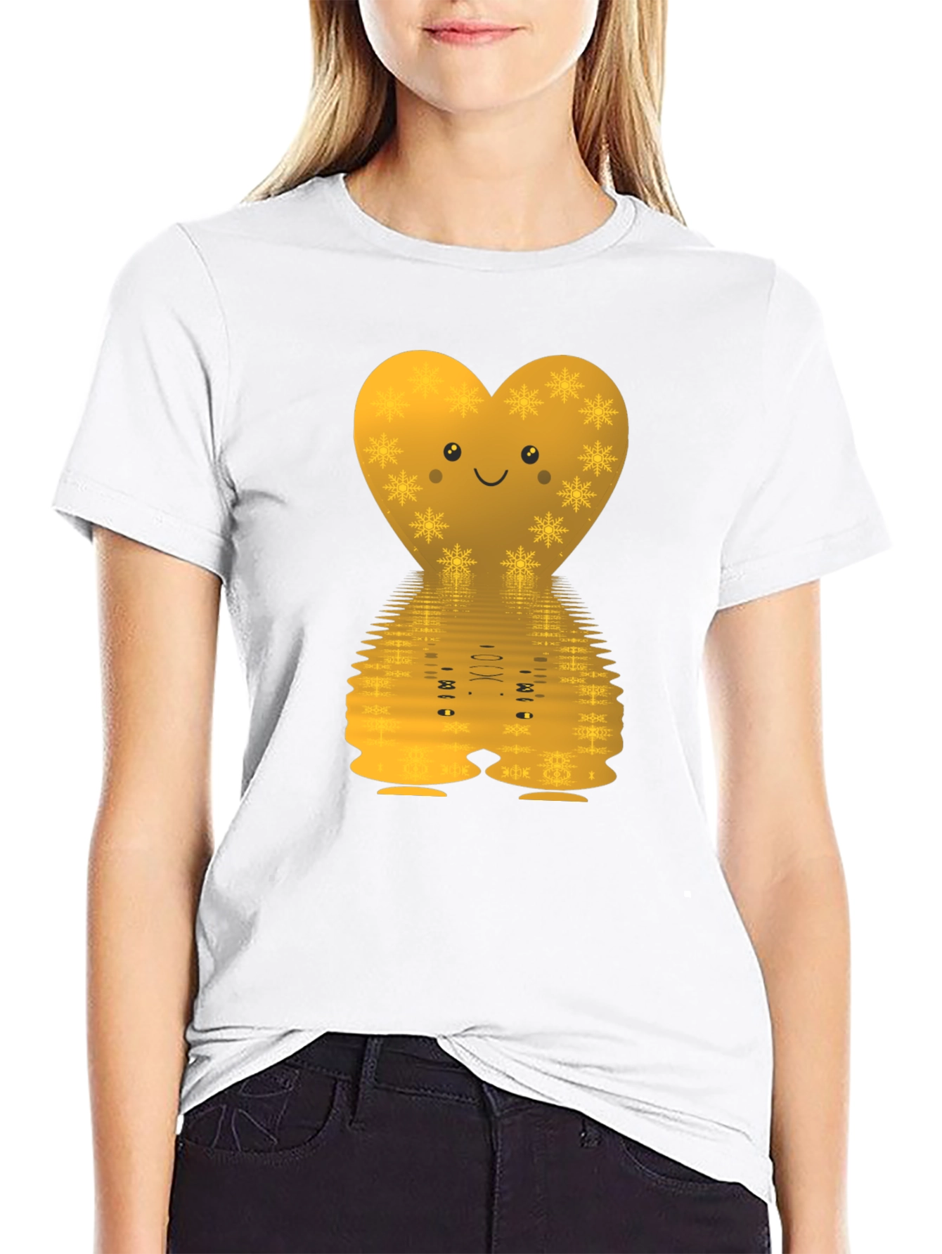 Golden Heart Snowflake Tee