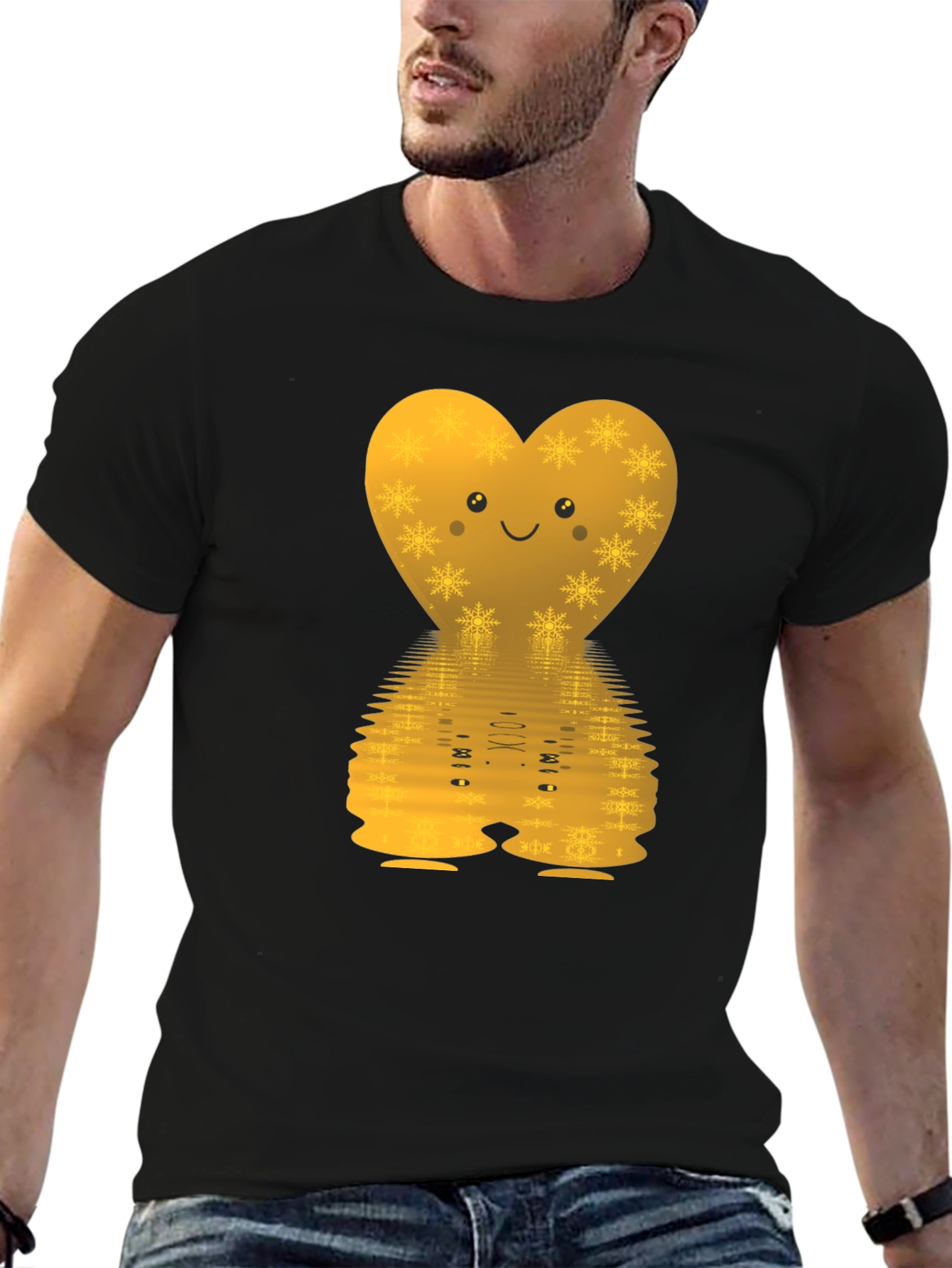 Golden Heart Snowflake Tee