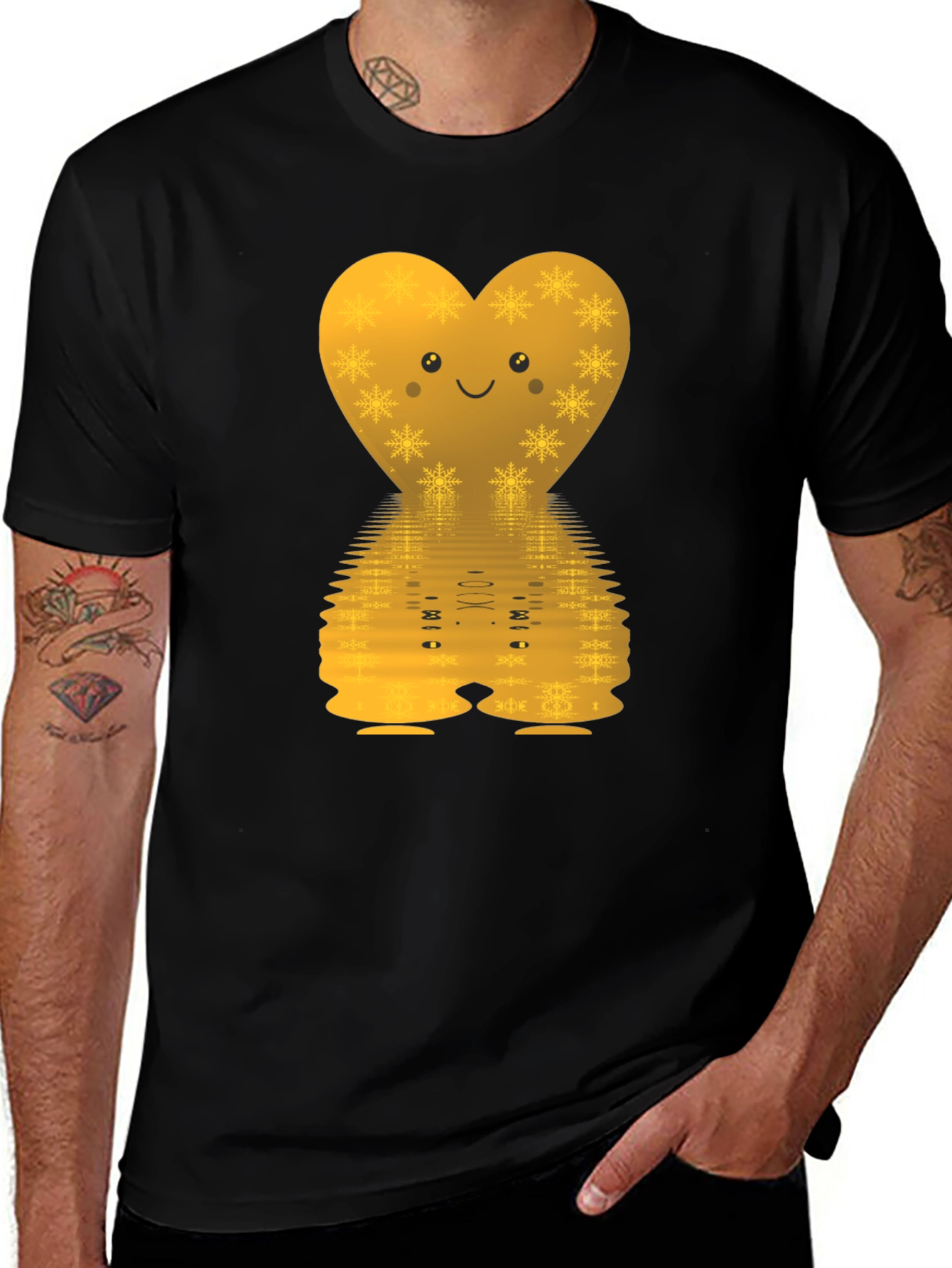Golden Heart Snowflake Tee