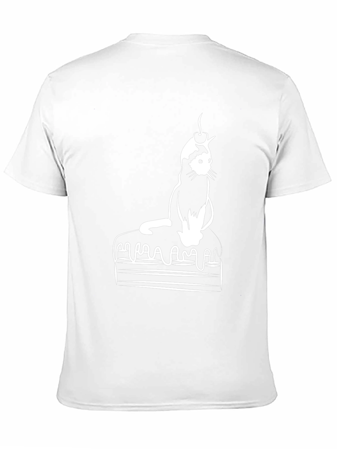 Cat on Cake Graphic Tee - Black T-Shirt