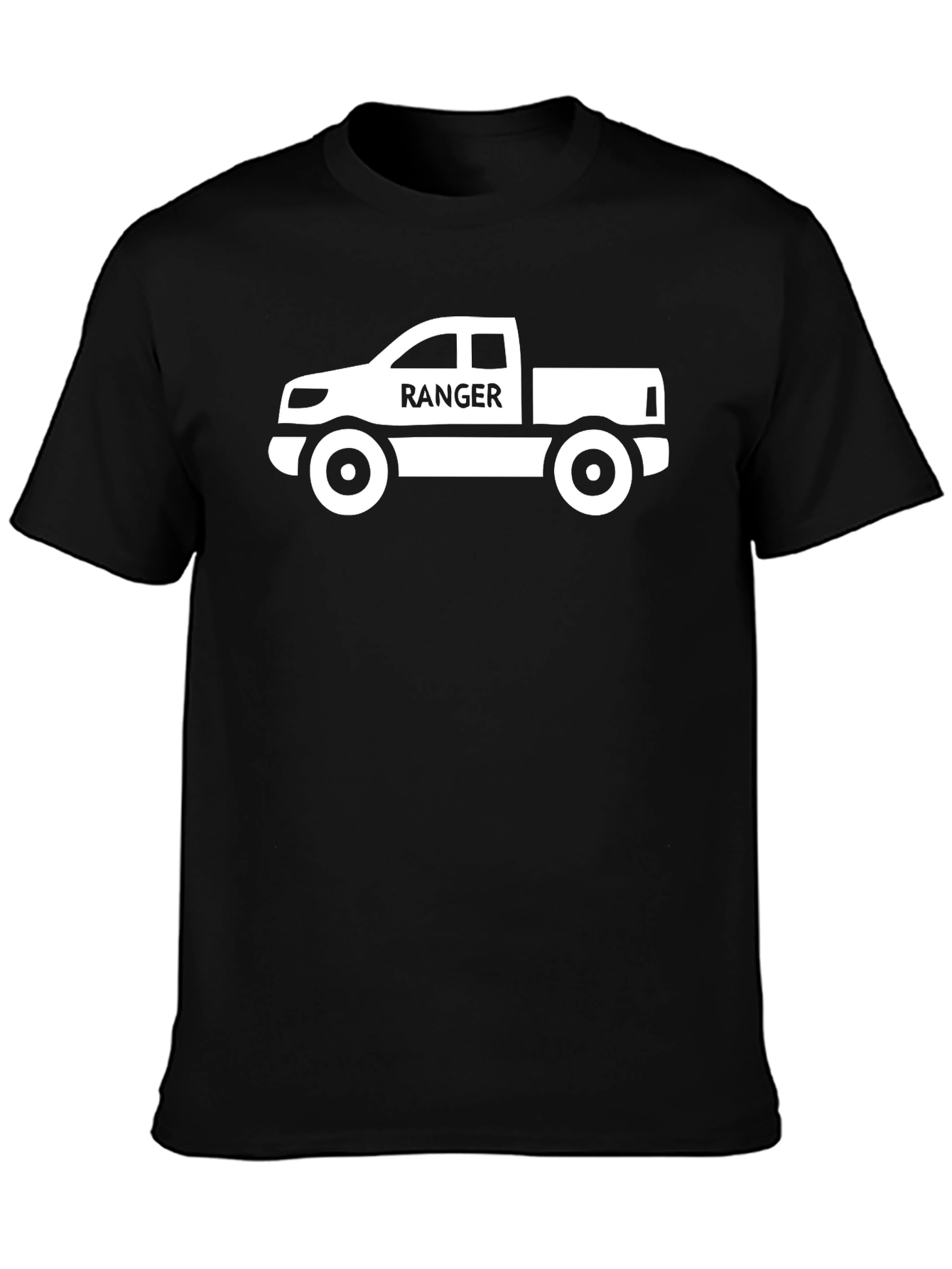 Ranger Truck Graphic Tee - Black Cotton T-Shirt