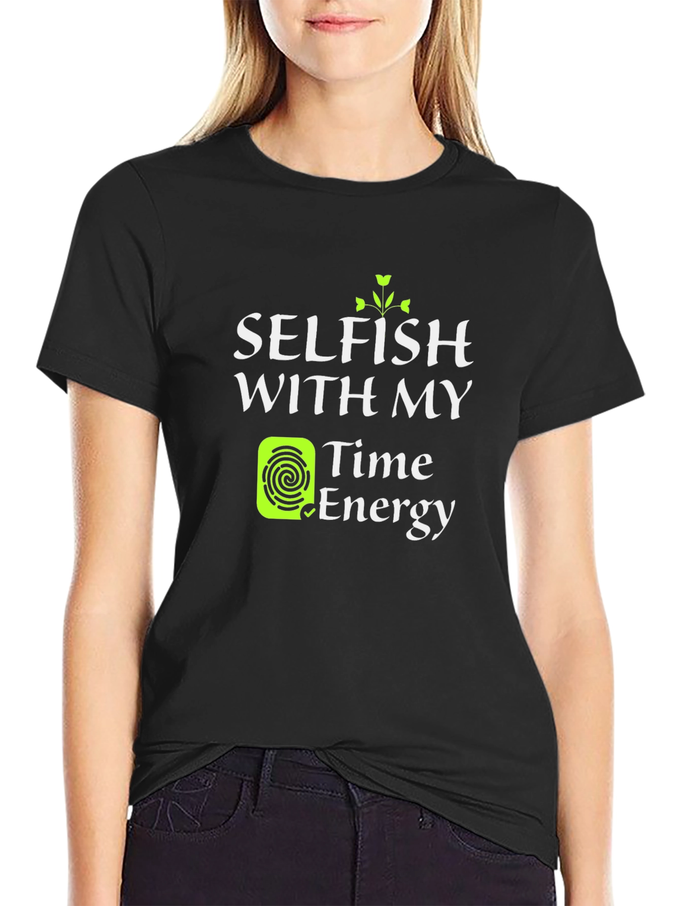 Selfish Time & Energy Black Tee