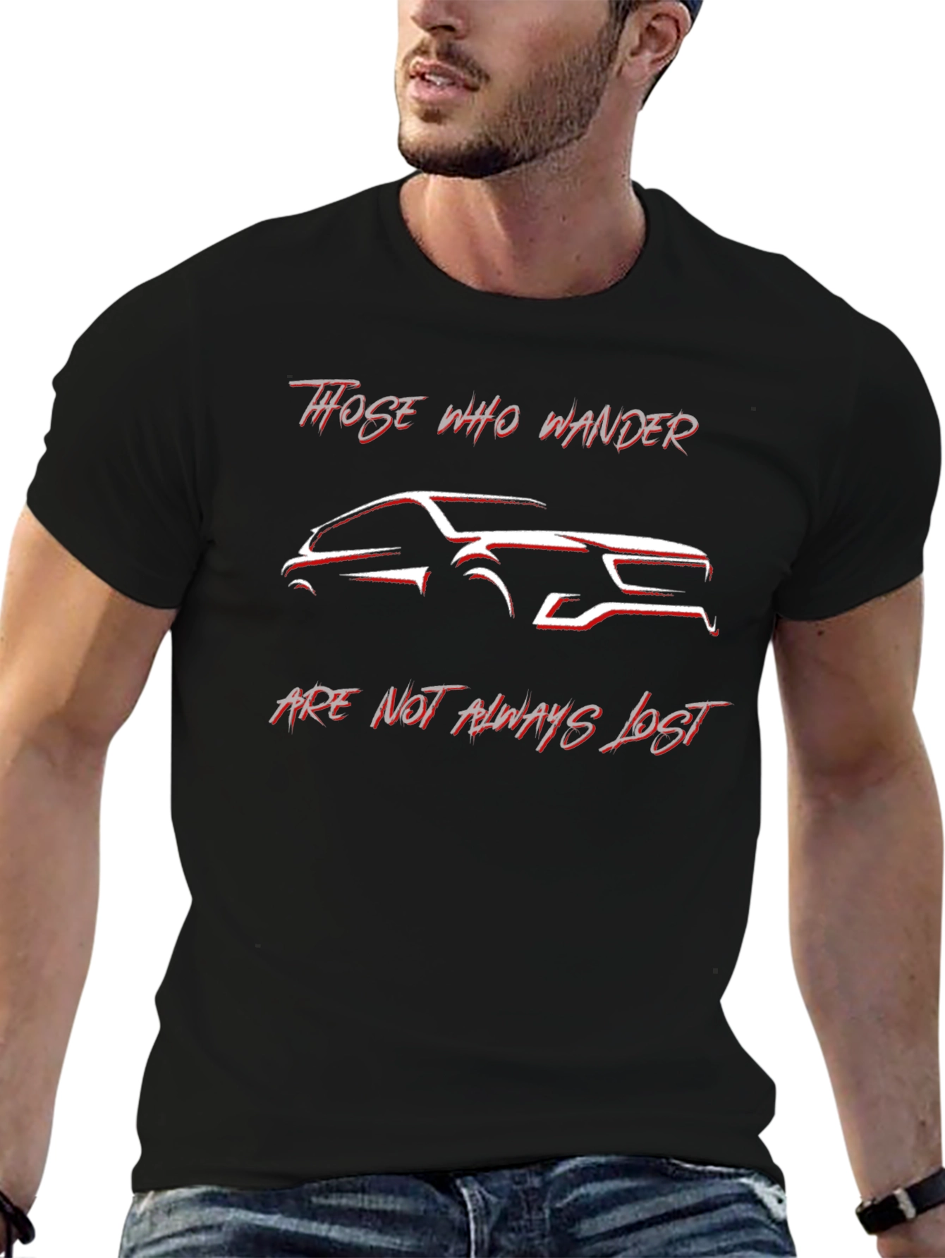 Those Who Wander Car Graphic T-Shirt