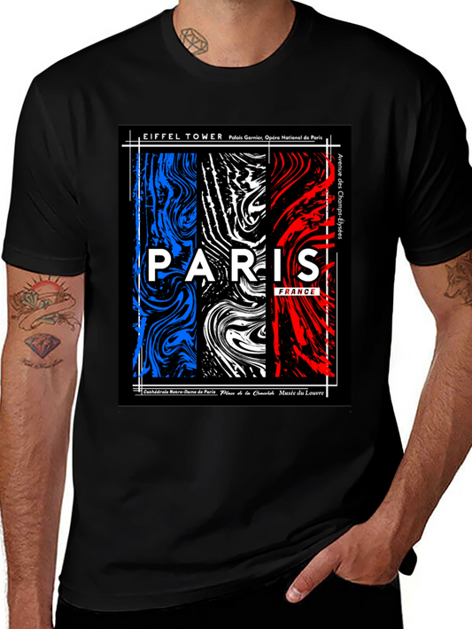 Paris France T-Shirt - Eiffel Tower Champs-Élysées
