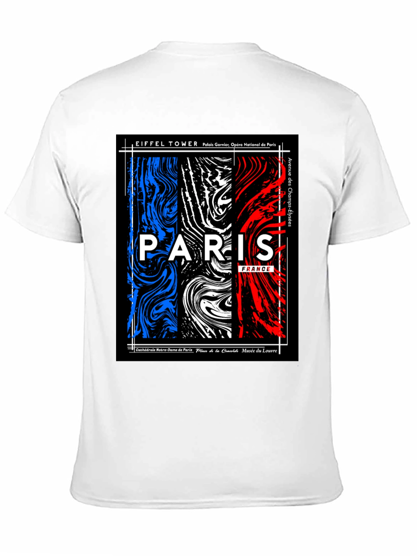 Paris France T-Shirt - Eiffel Tower Champs-Élysées