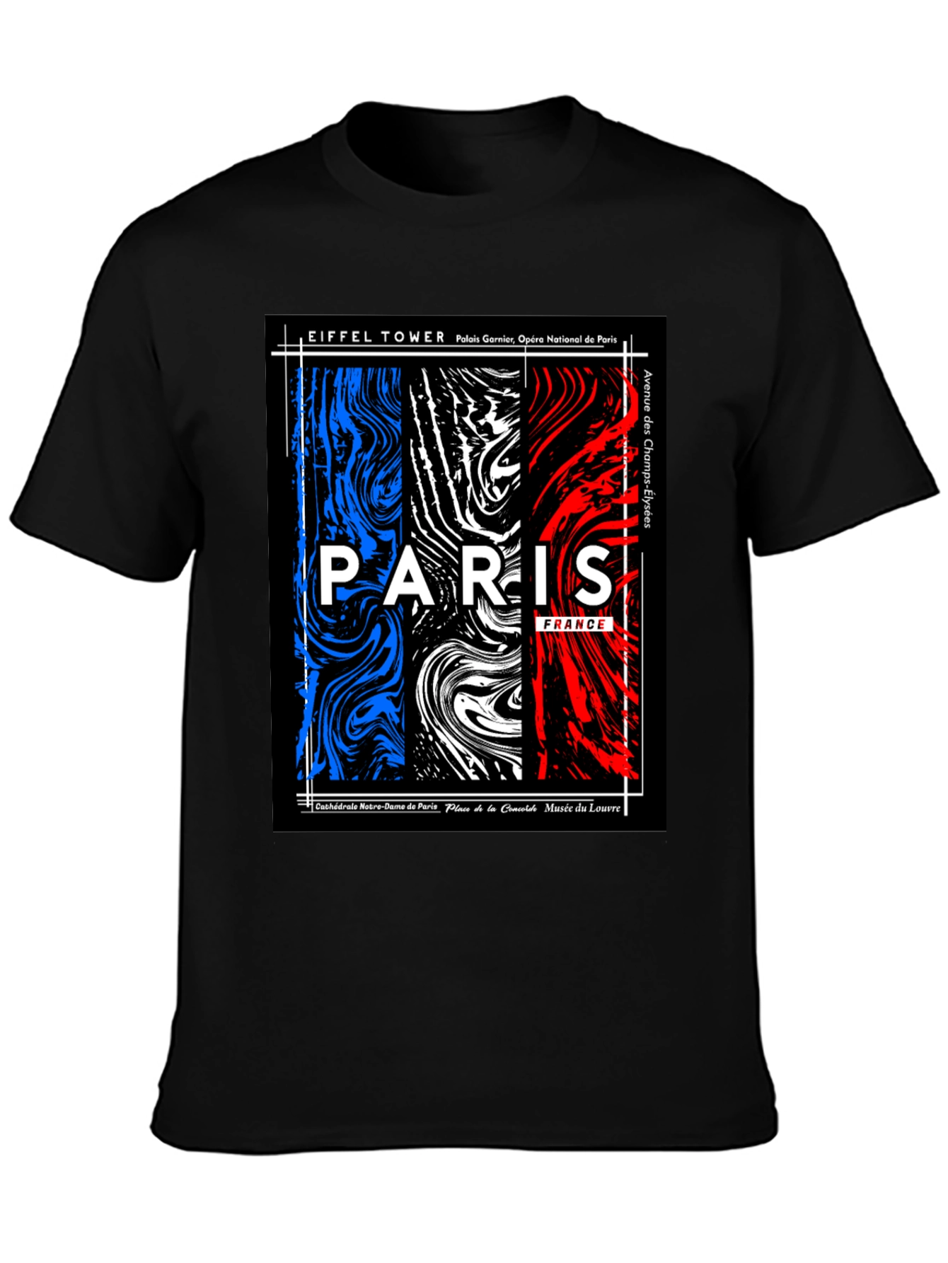 Paris France T-Shirt - Eiffel Tower Champs-Élysées