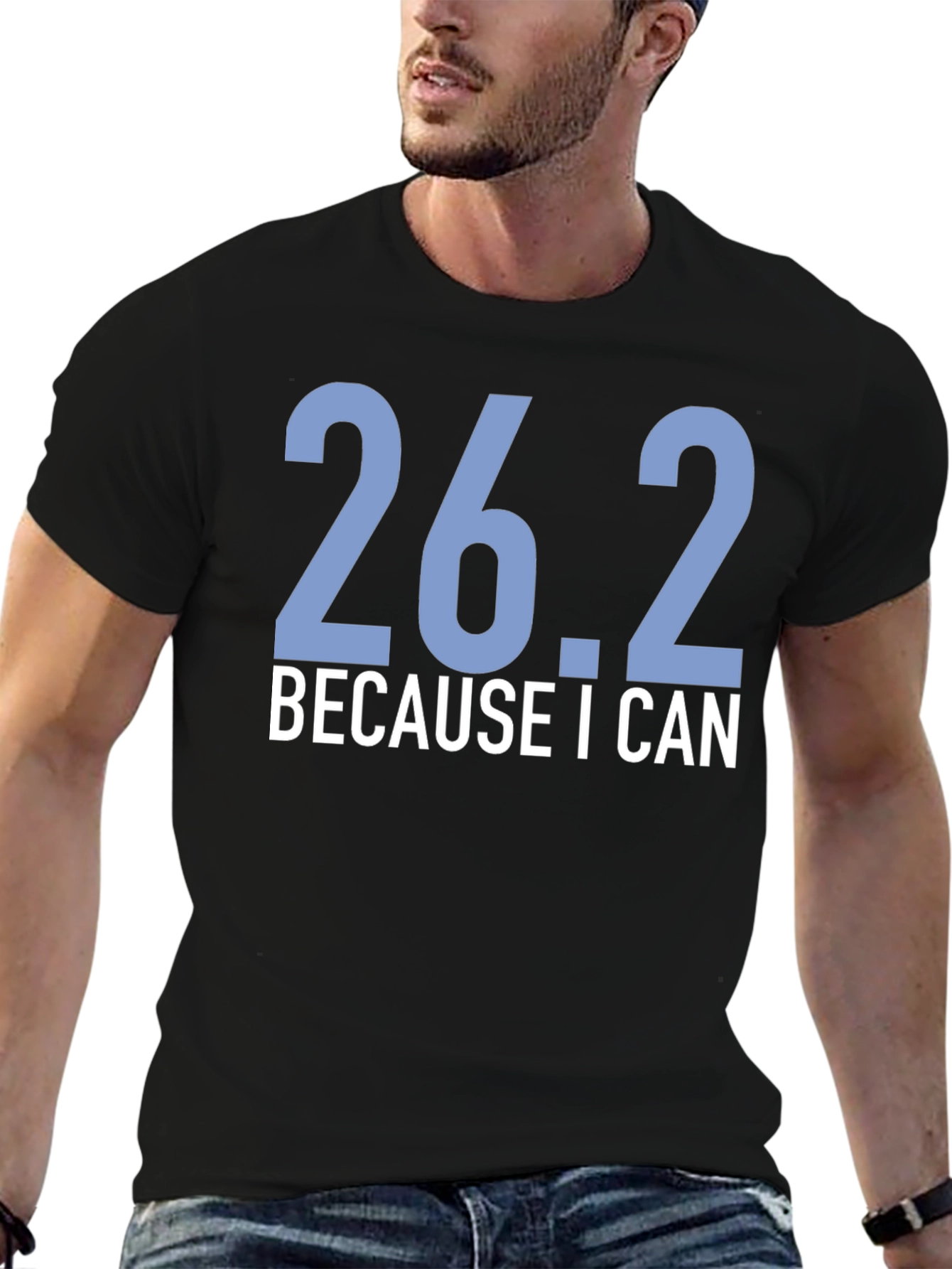 26.2 Because I Can Black T-Shirt