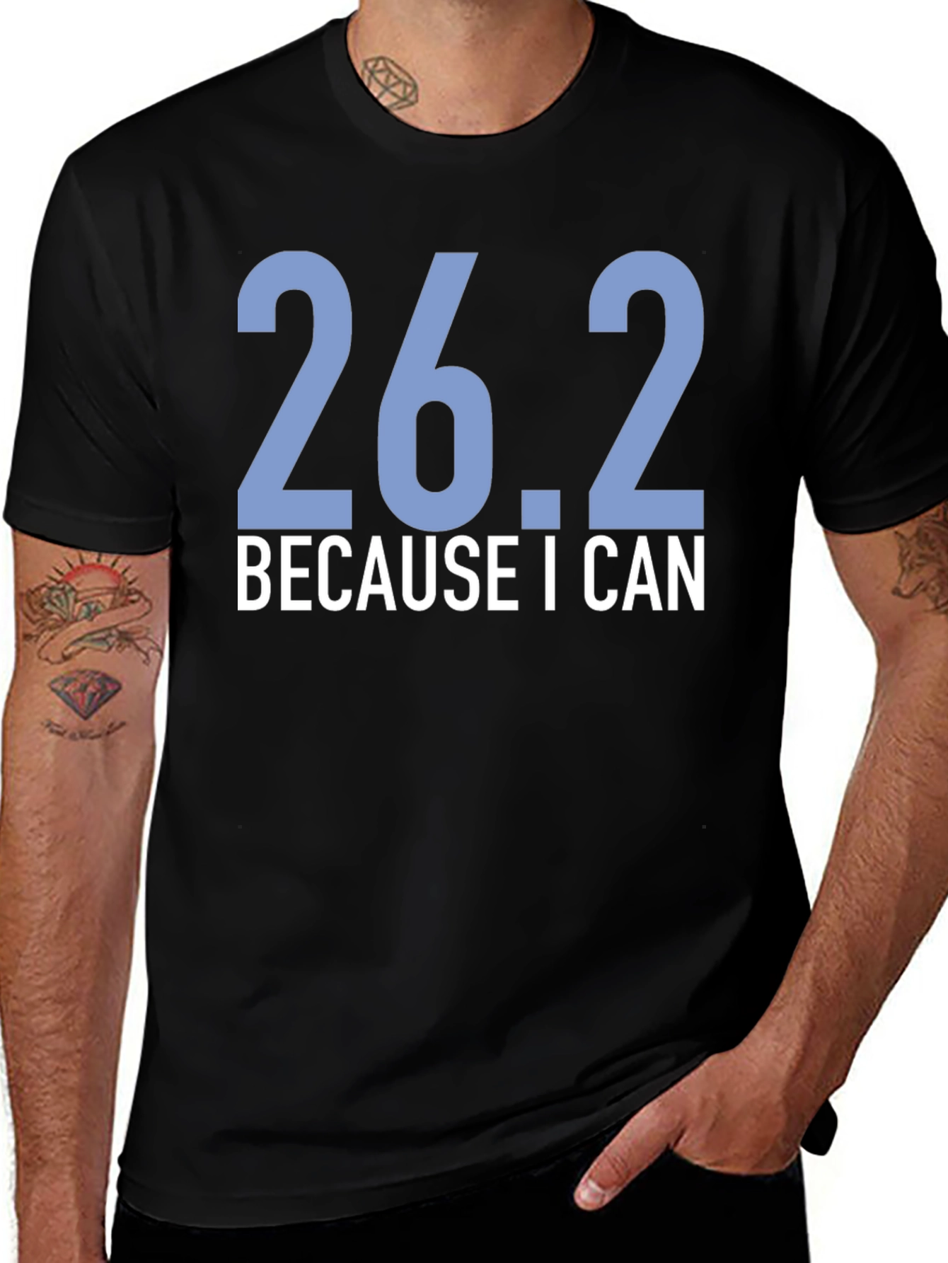 26.2 Because I Can Black T-Shirt