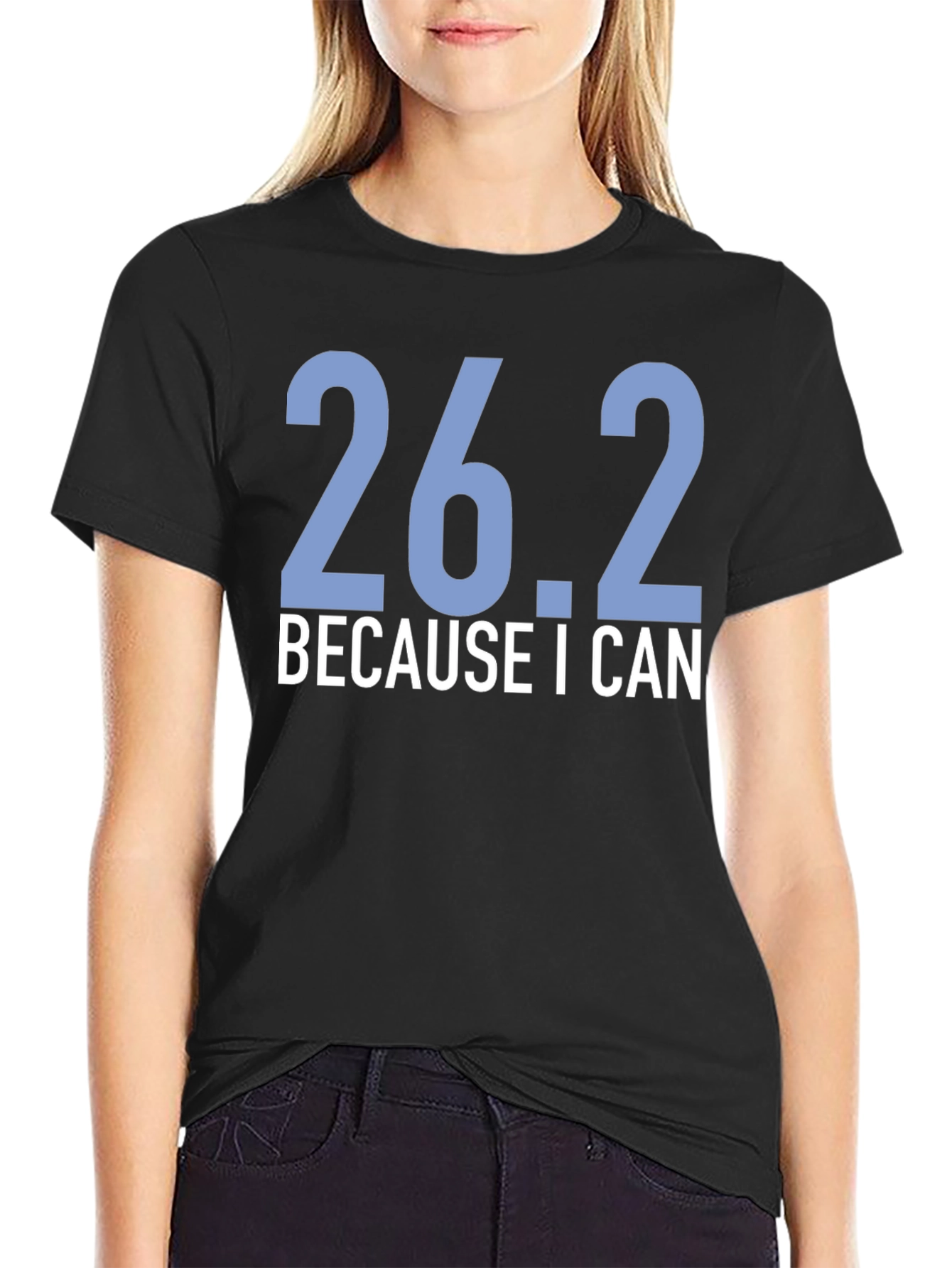 26.2 Because I Can Black T-Shirt