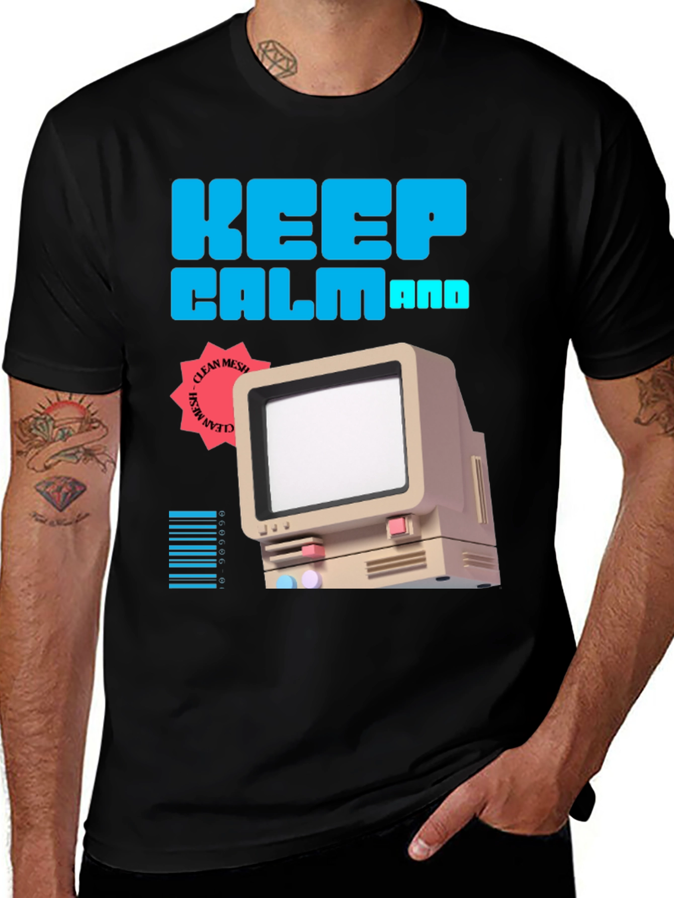 Keep Calm Retro Computer T-Shirt