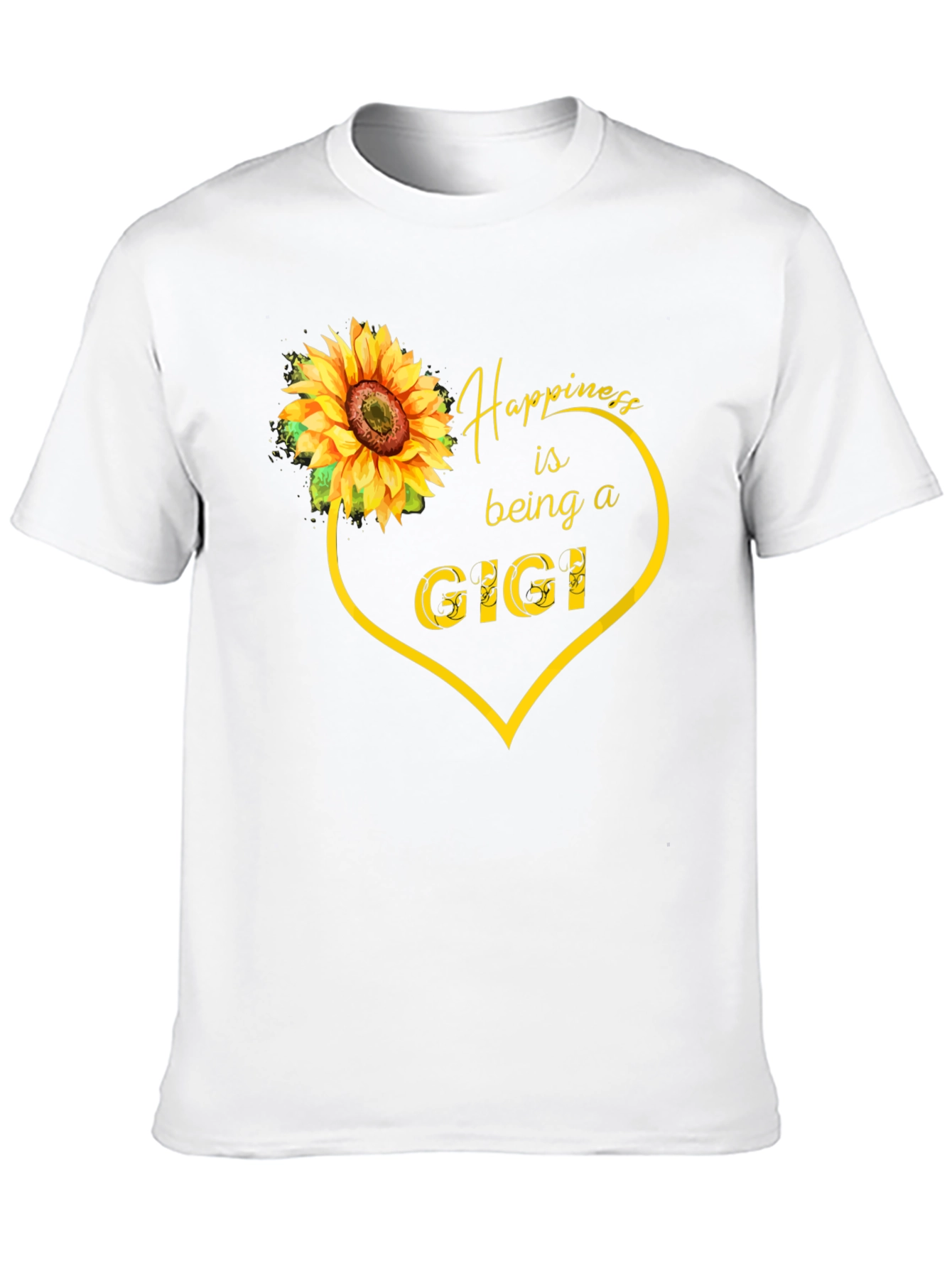 Happiness is Being a Gigi Sunflower Heart Tee