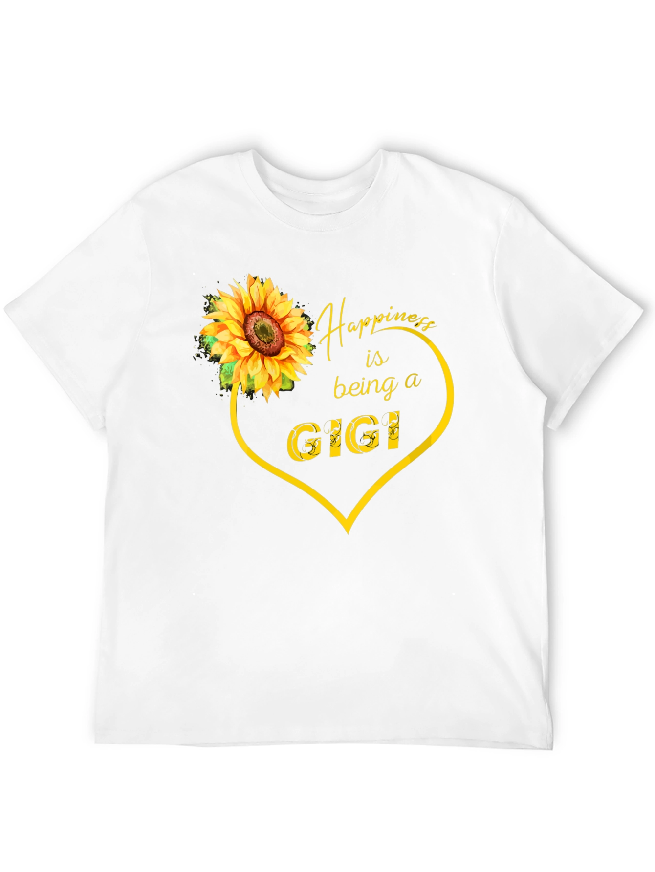 Happiness is Being a Gigi Sunflower Heart Tee