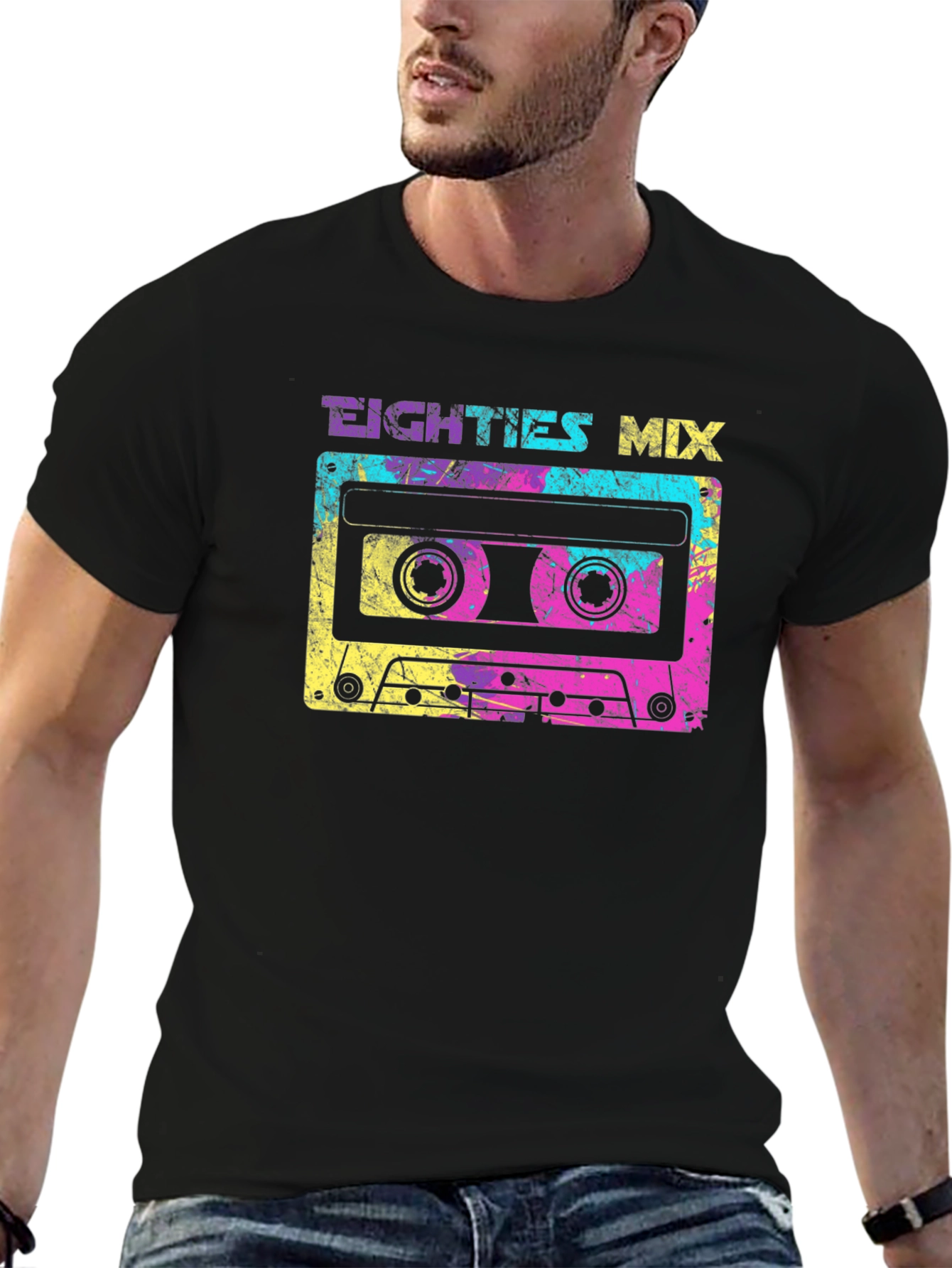 80s Mix Cassette Tape Graphic Tee - Retro Style