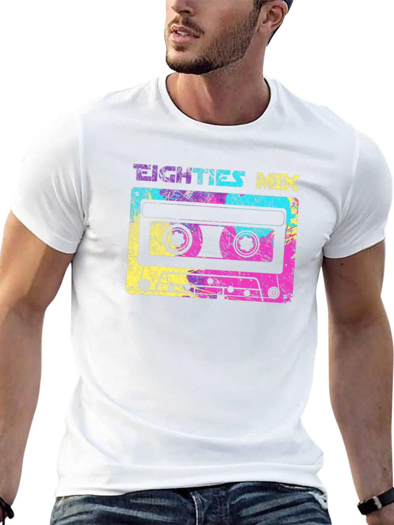 80s Mix Cassette Tape Graphic Tee - Retro Style
