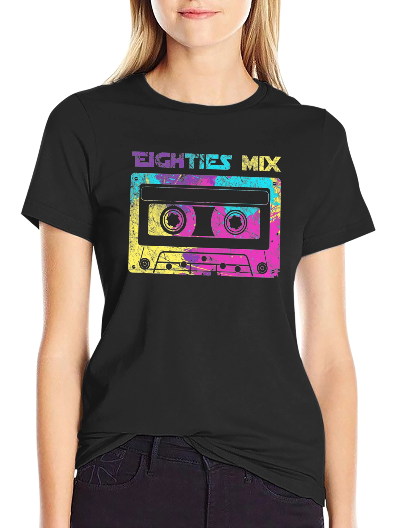 80s Mix Cassette Tape Graphic Tee - Retro Style